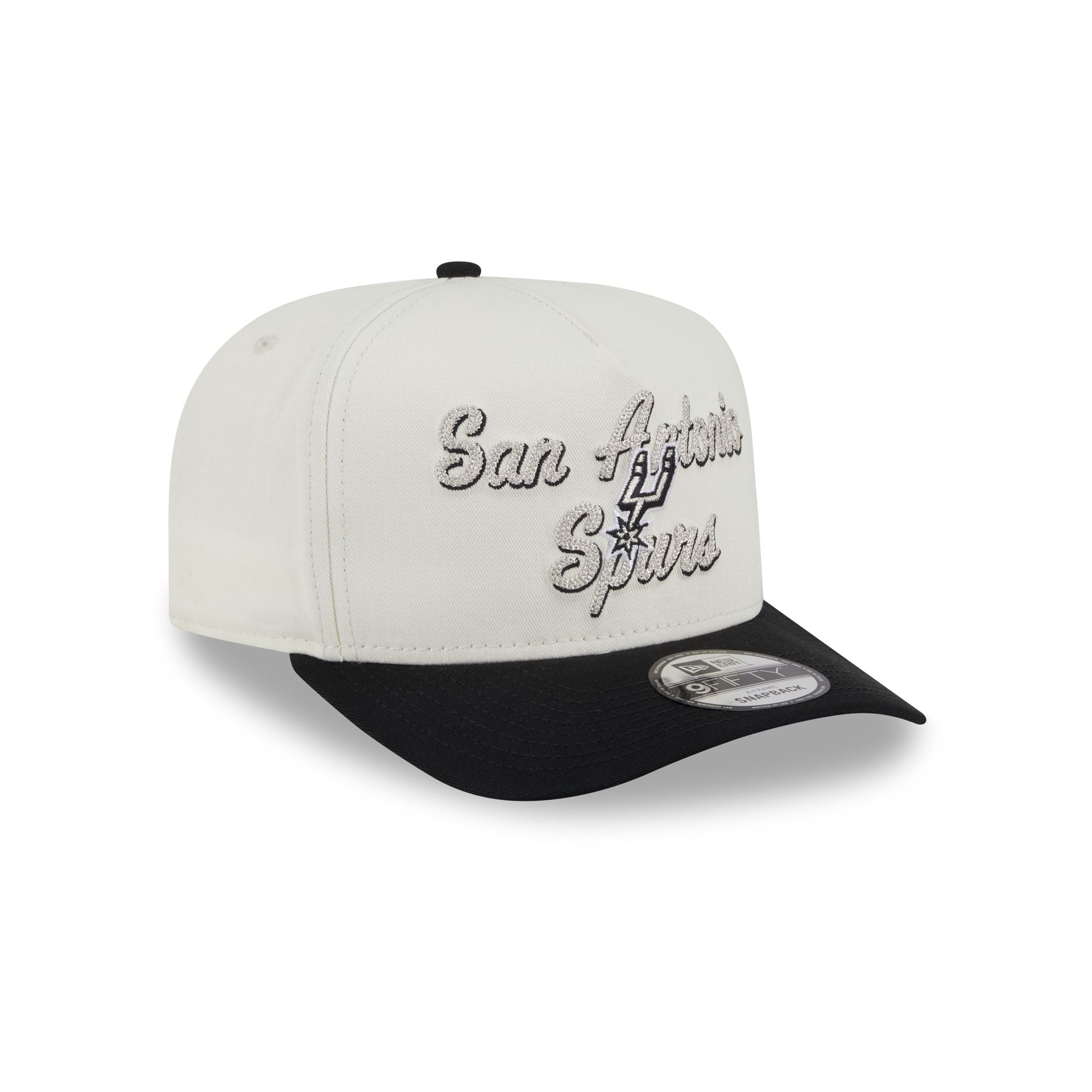 San Antonio Spurs Chainstitch 9FIFTY A-Frame Snapback Hat - Image 3