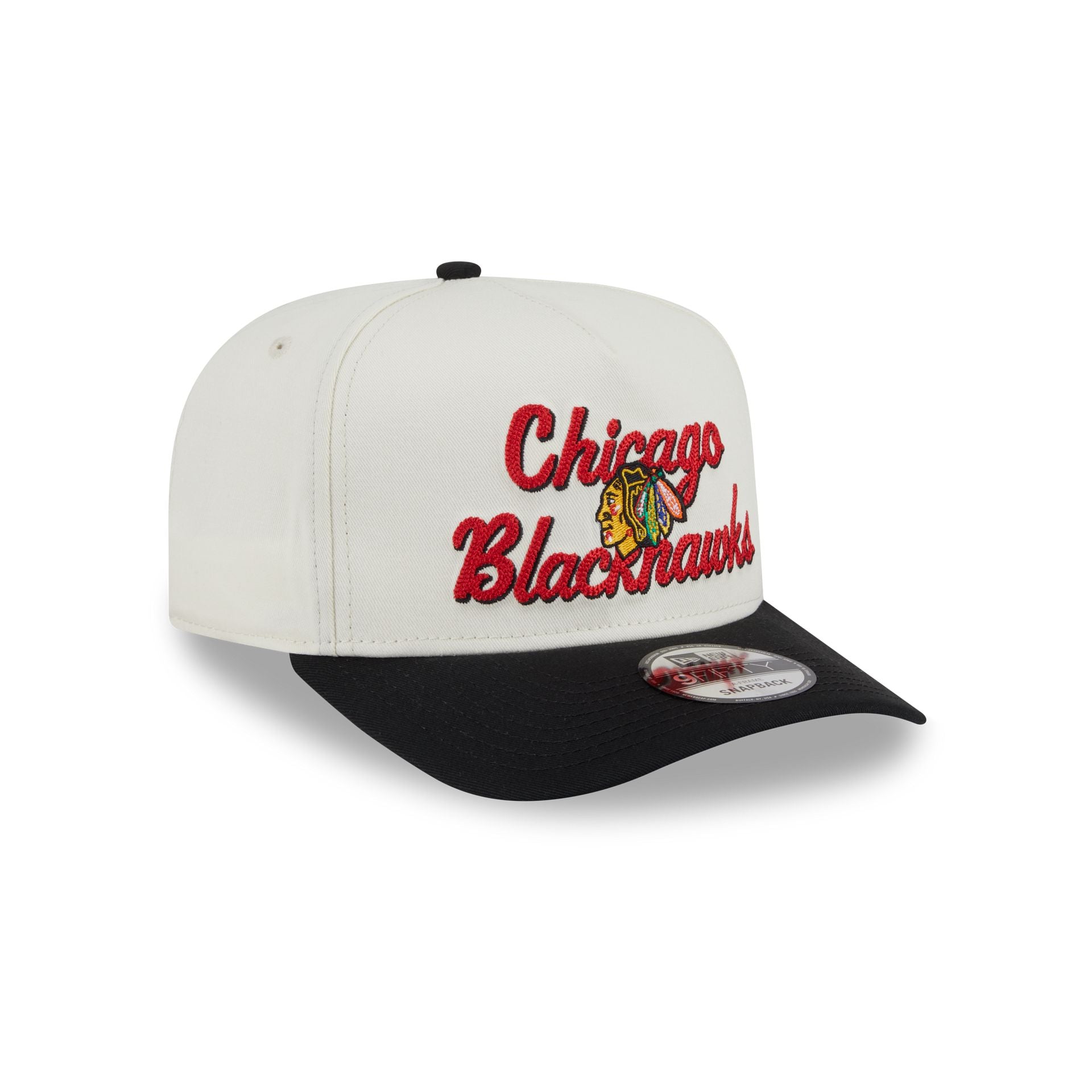 Chicago Blackhawks Chainstitch 9FIFTY A-Frame Snapback Hat - Image 3