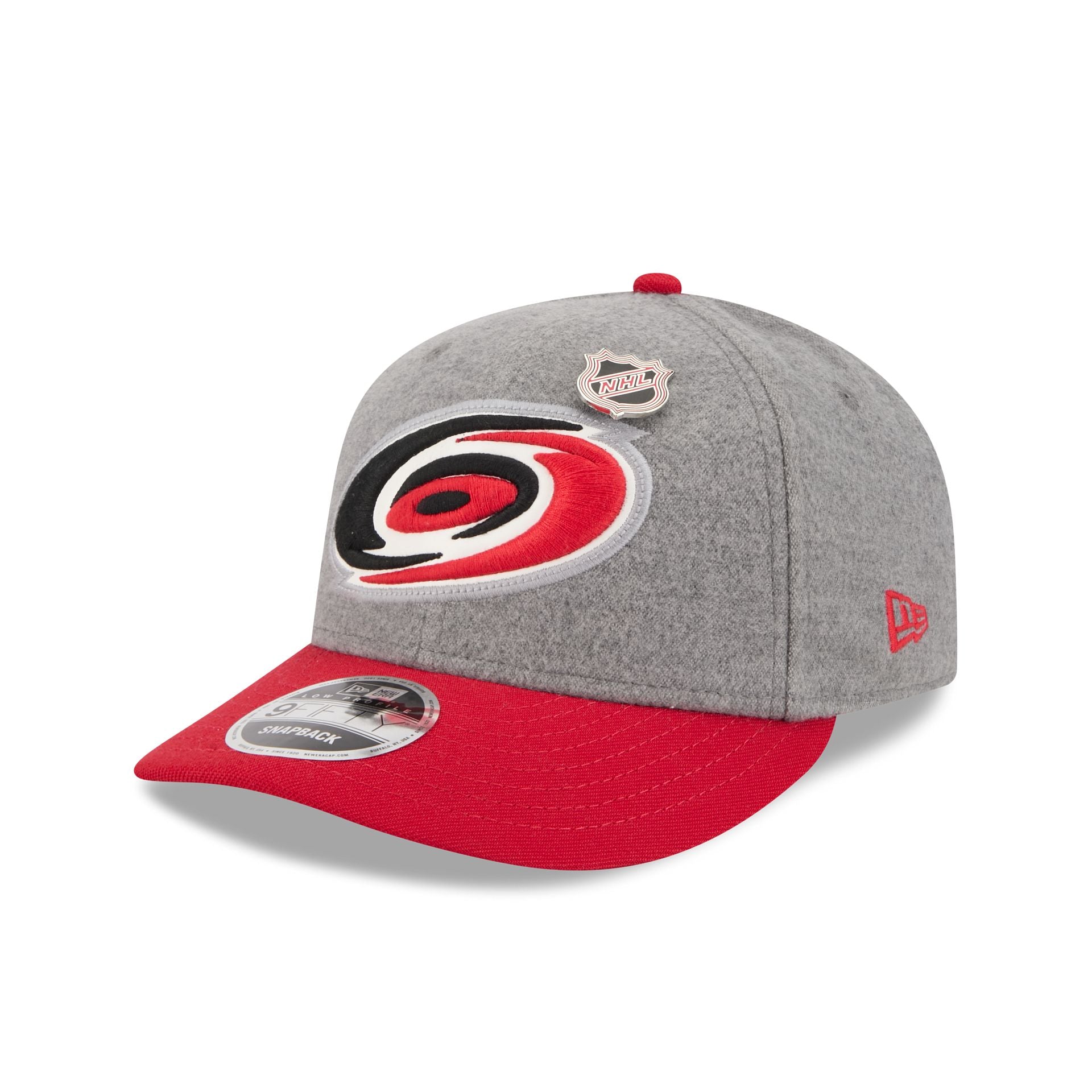Carolina Hurricanes Heather Gray Wool Low Profile 9FIFTY Snapback Hat - Image 3