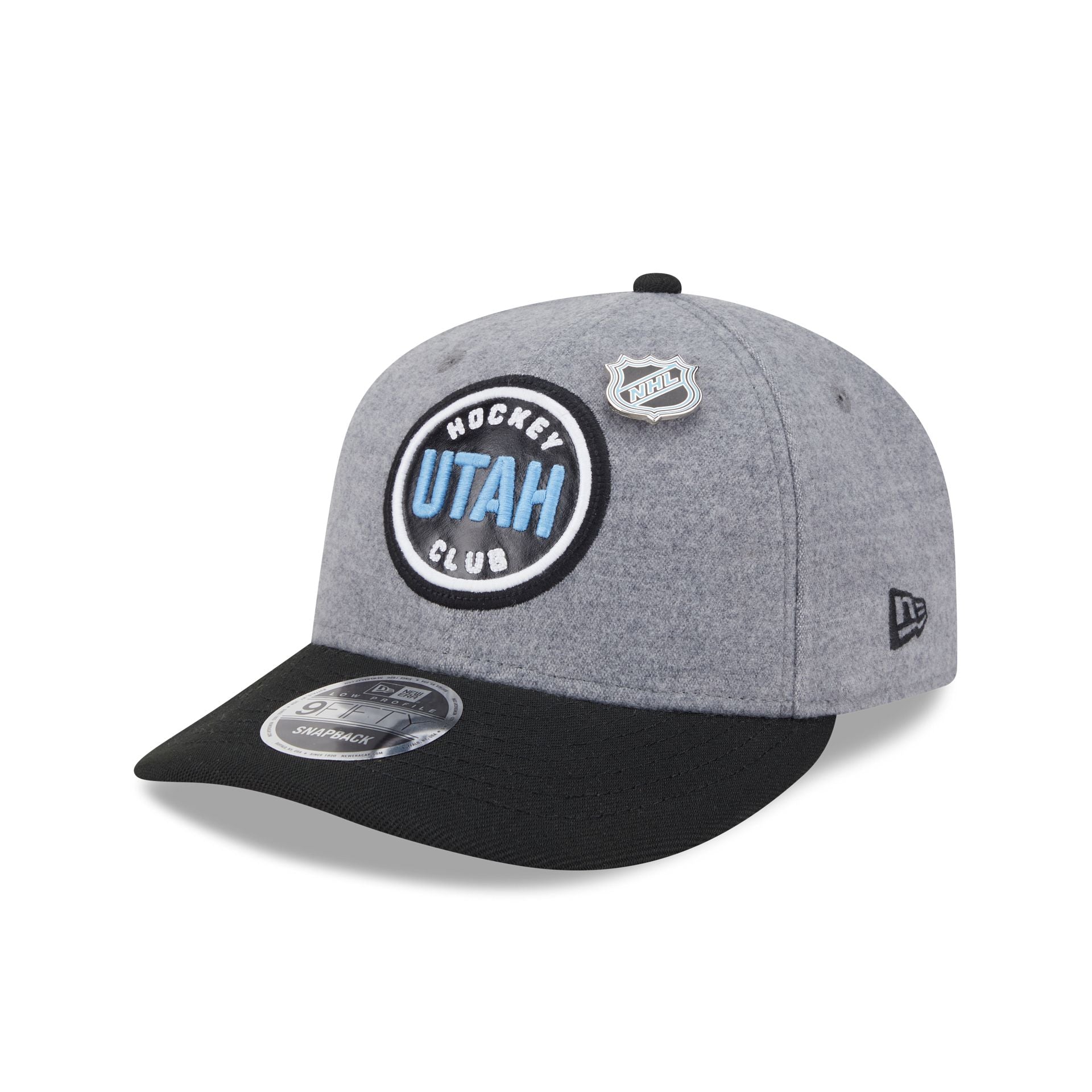 Utah Mammoth Heather Gray Wool Low Profile 9FIFTY Snapback Hat - Image 3