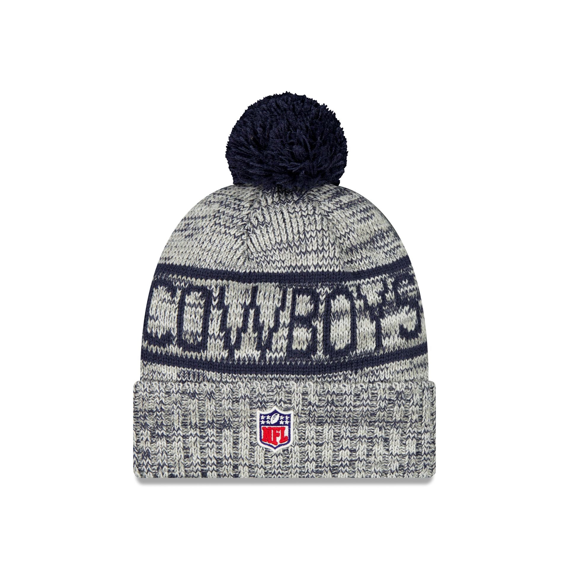 Dallas Cowboys 2025 Sideline Cold Weather Pom Knit Hat - Image 2