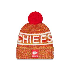 Kansas City Chiefs 2025 Sideline Cold Weather Pom Knit Hat