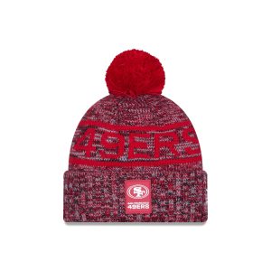 San Francisco 49ers 2025 Sideline Cold Weather Pom Knit Hat