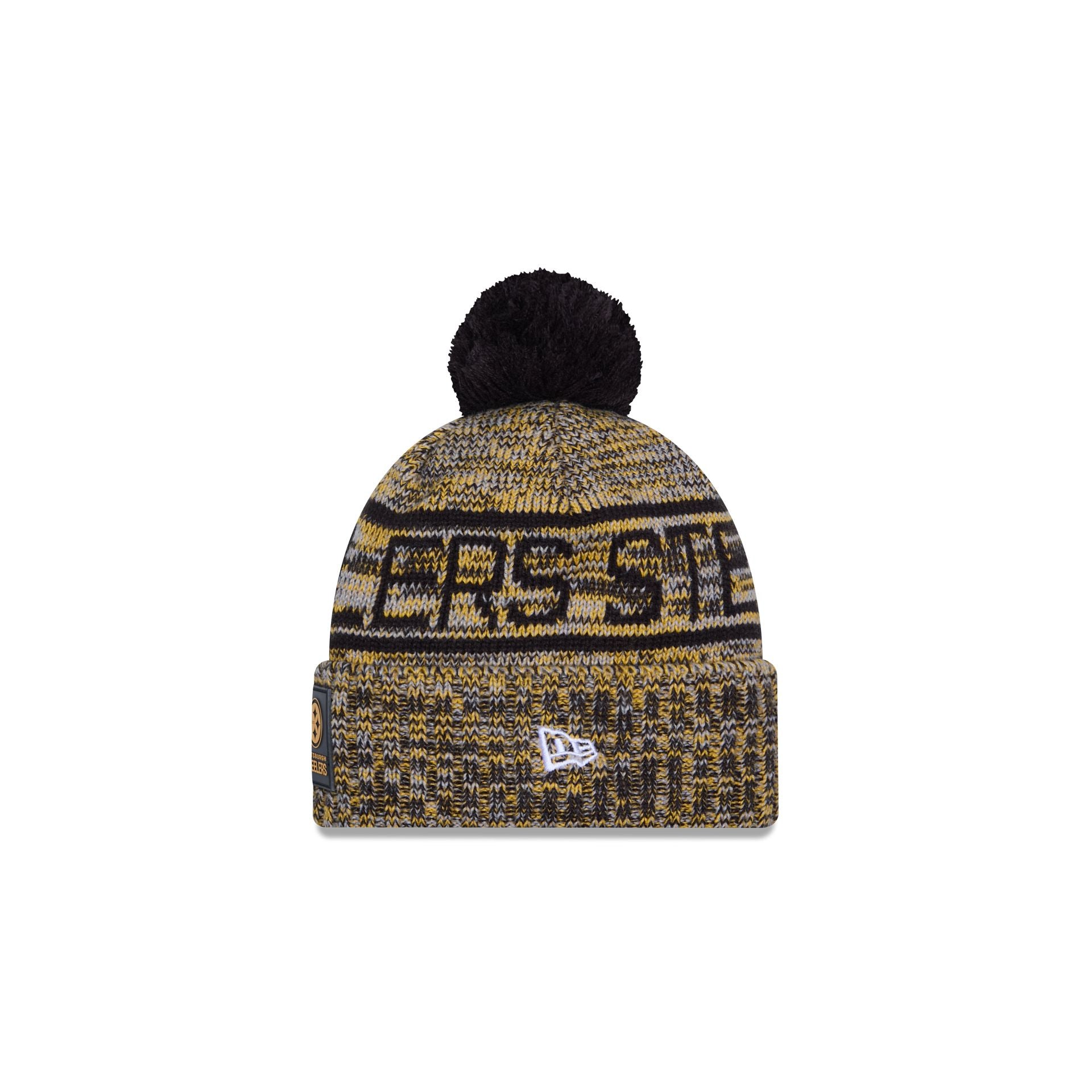 Pittsburgh Steelers 2025 Sideline Cold Weather Kids Pom Knit Hat - Image 2