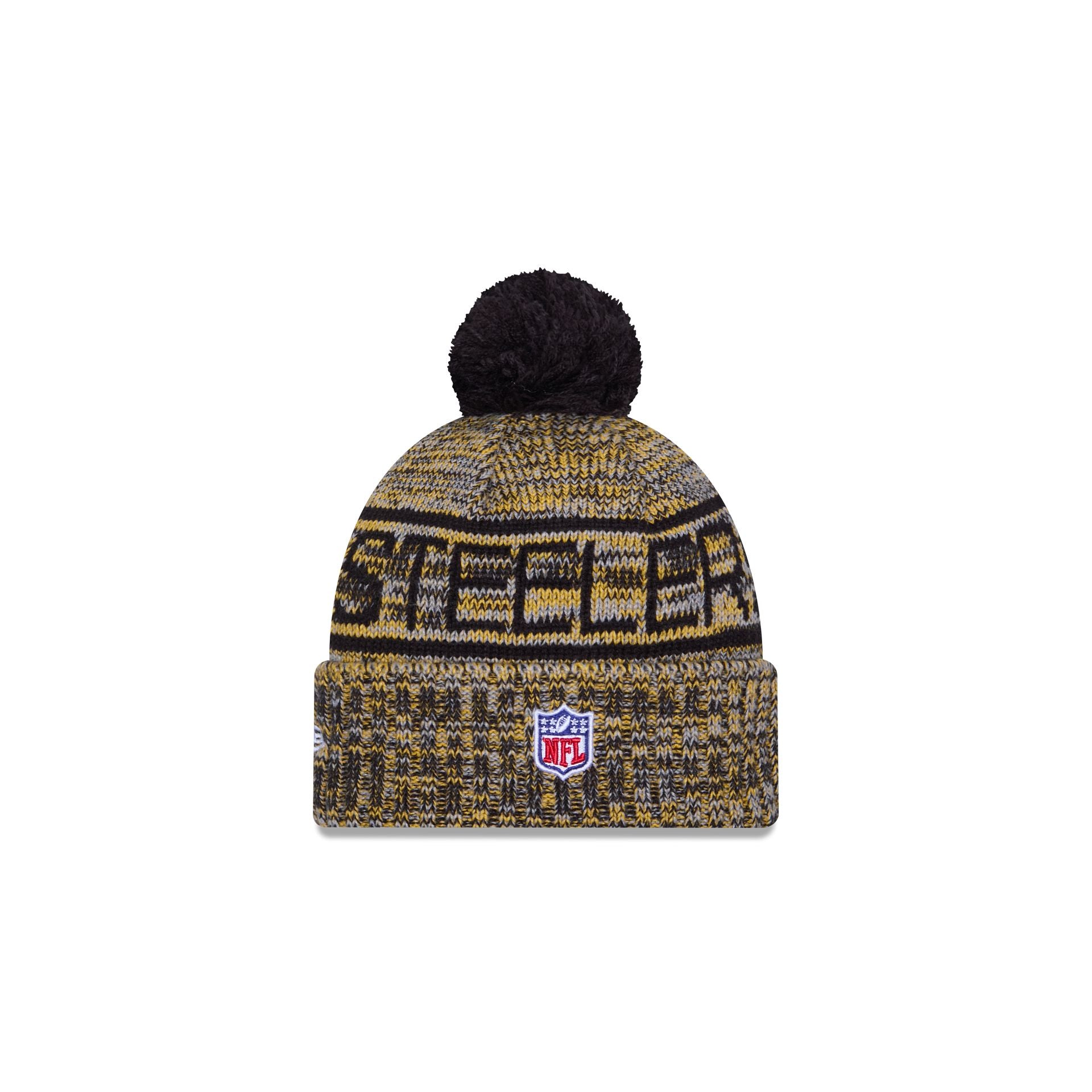 Pittsburgh Steelers 2025 Sideline Cold Weather Kids Pom Knit Hat - Image 3