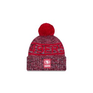 San Francisco 49ers 2025 Sideline Cold Weather Kids Pom Knit Hat
