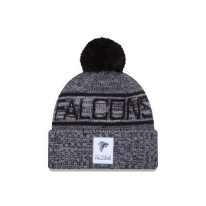 Atlanta Falcons 2025 Sideline Cold Weather Gray Pom Knit Hat