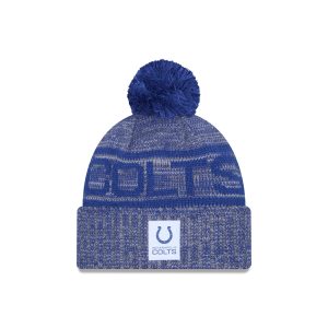 Indianapolis Colts 2025 Sideline Cold Weather Gray Pom Knit Hat