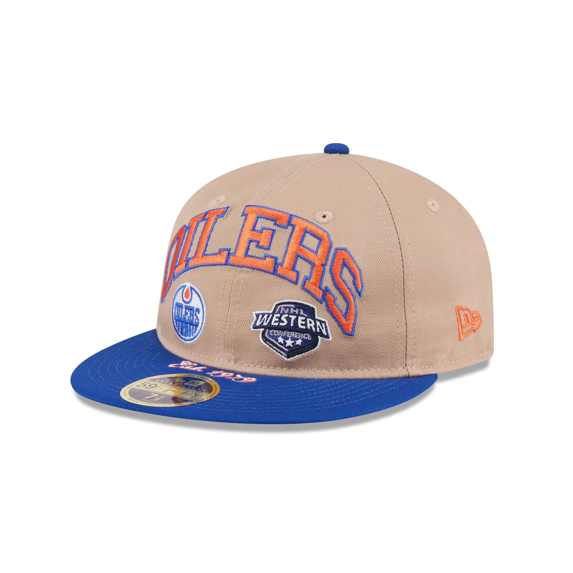 Edmonton Oilers Camel Retro Crown 59FIFTY Fitted Hat