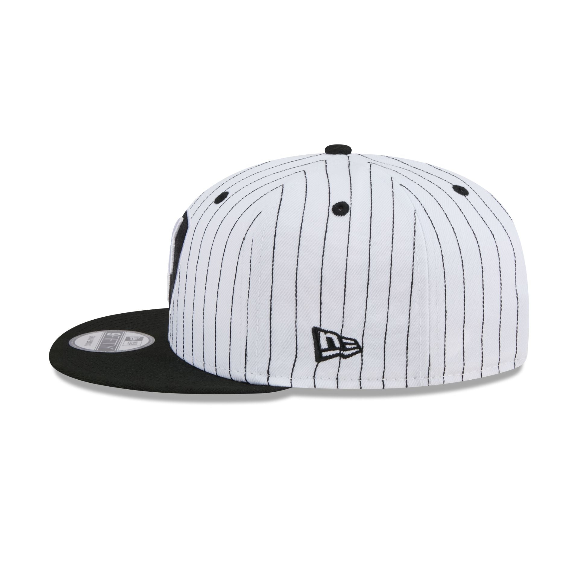 Brooklyn Nets Deceptor Pinstripe 9FIFTY Snapback Hat - Image 5