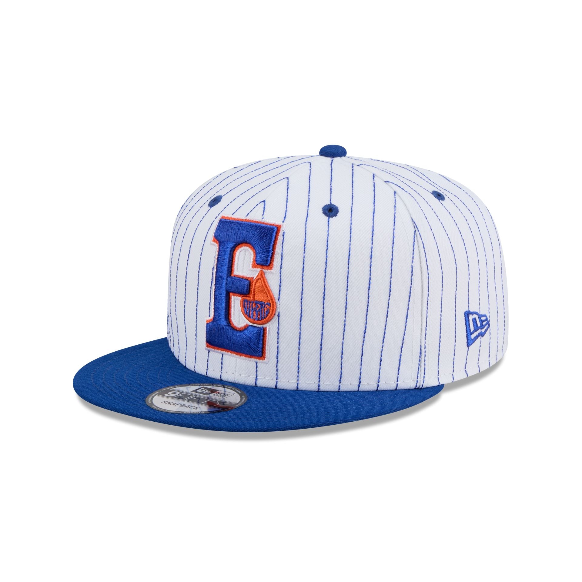 Edmonton Oilers Deceptor Pinstripe 9FIFTY Snapback Hat - Image 3