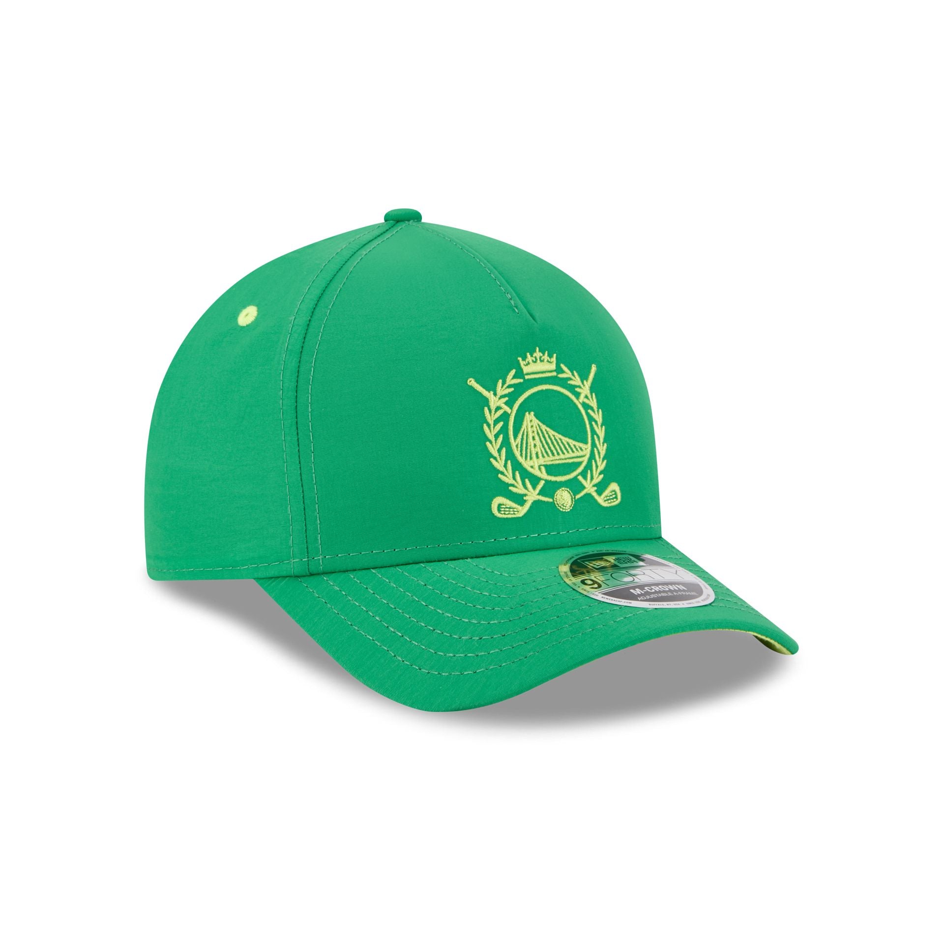 Golden State Warriors Tee Time 9FORTY M-Crown A-Frame Snapback Hat - Image 3