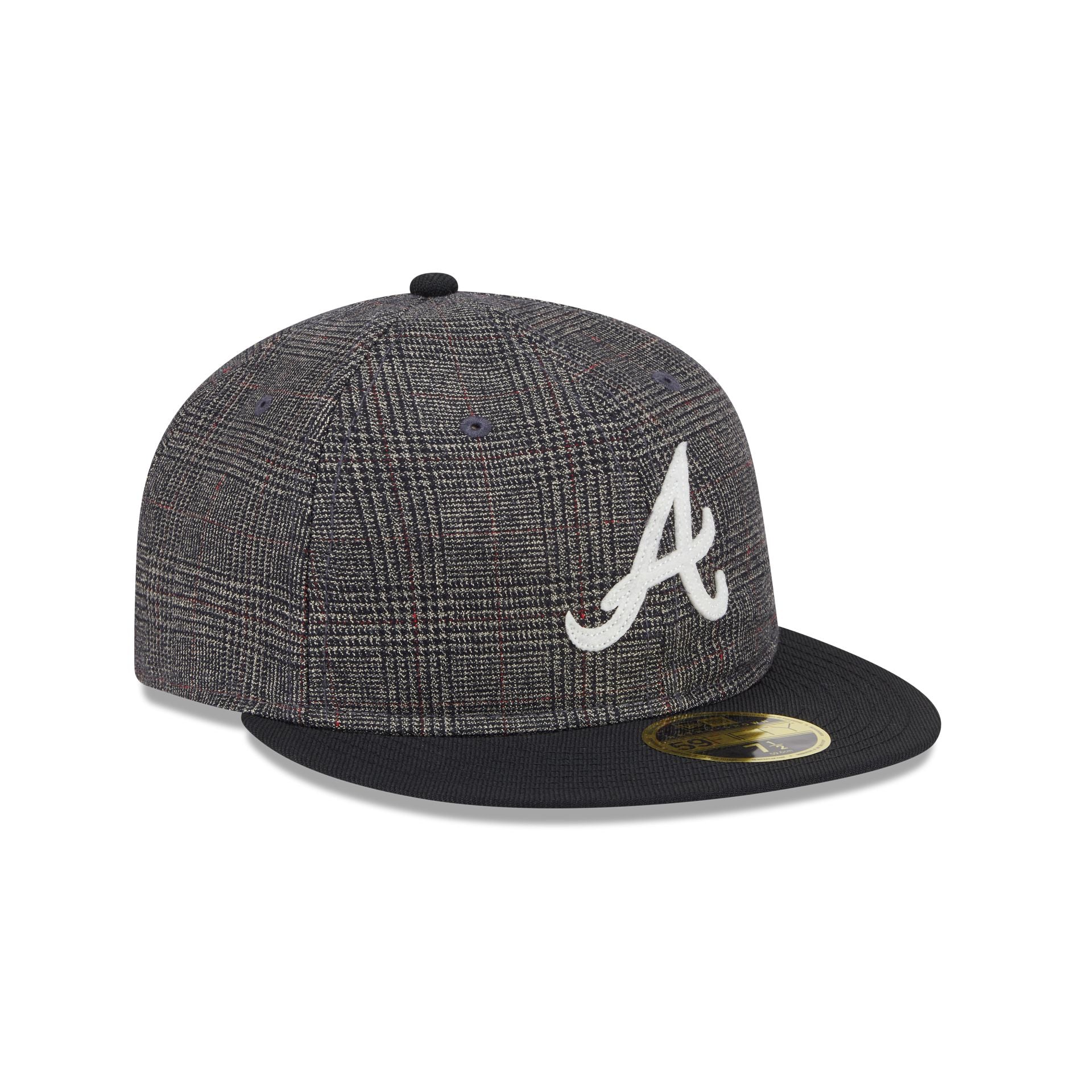 Atlanta Braves Plaid Retro Crown 59FIFTY Fitted Hat - Image 3