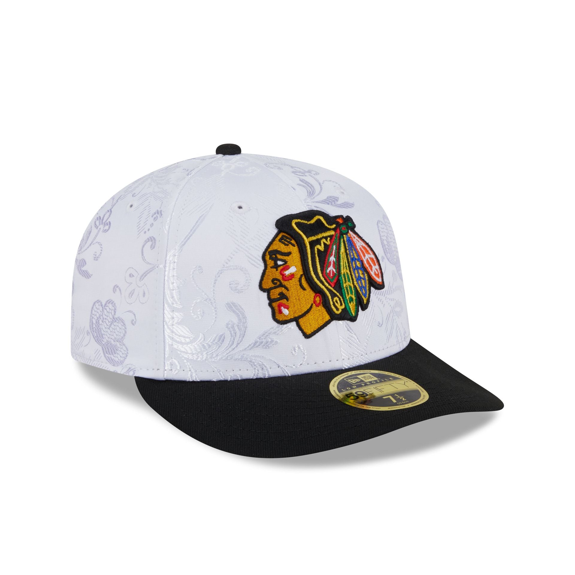 Chicago Blackhawks Floral Shine Low Profile 59FIFTY Fitted Hat - Image 3