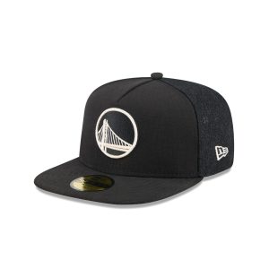 Golden State Warriors Black Mesh 59FIFTY A-Frame Fitted Hat