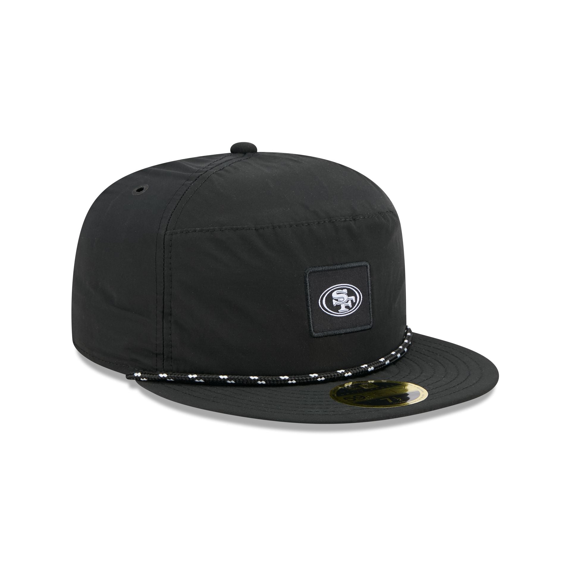 San Francisco 49ers Black Poly Rope Split Panel 59FIFTY Fitted Hat - Image 3