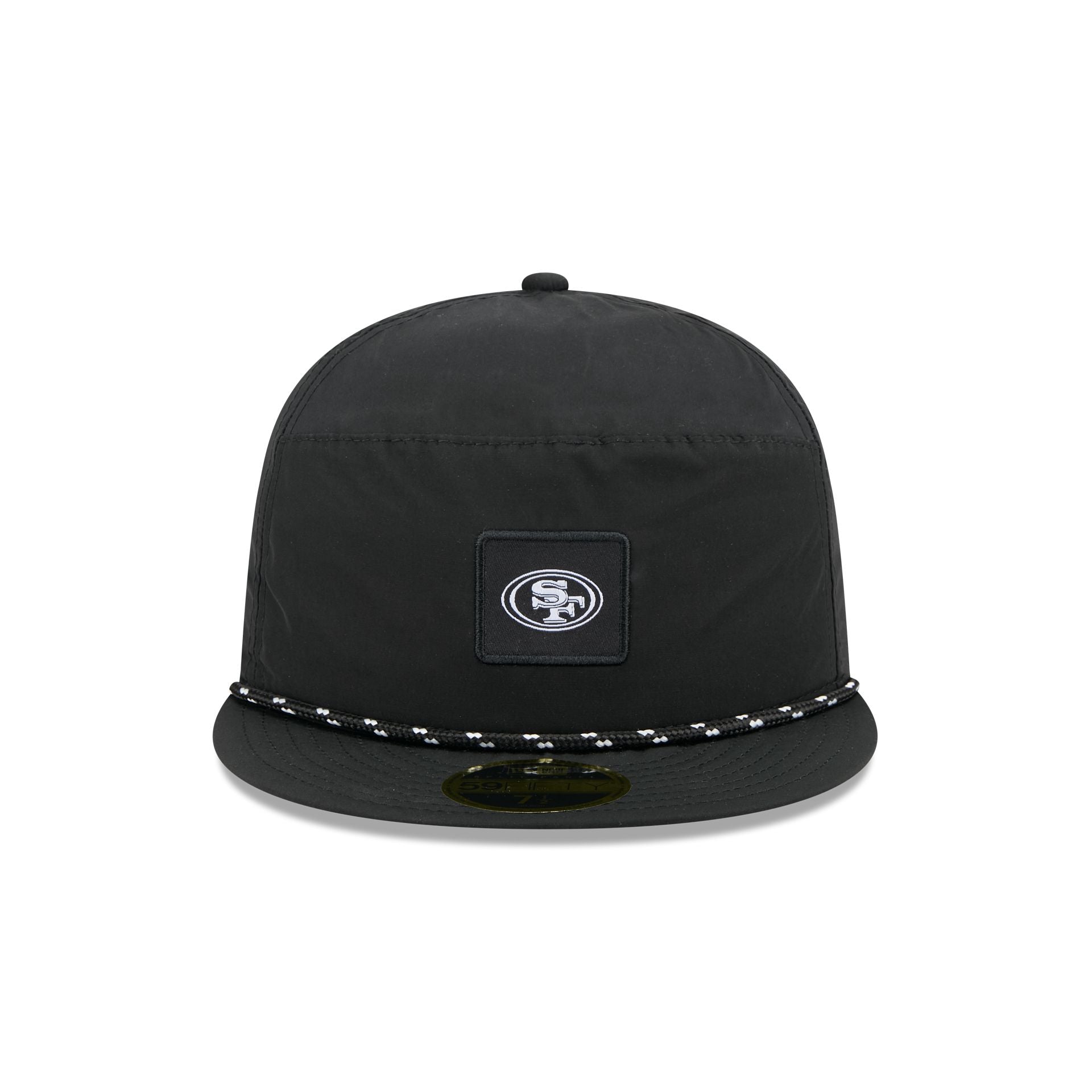 San Francisco 49ers Black Poly Rope Split Panel 59FIFTY Fitted Hat - Image 2