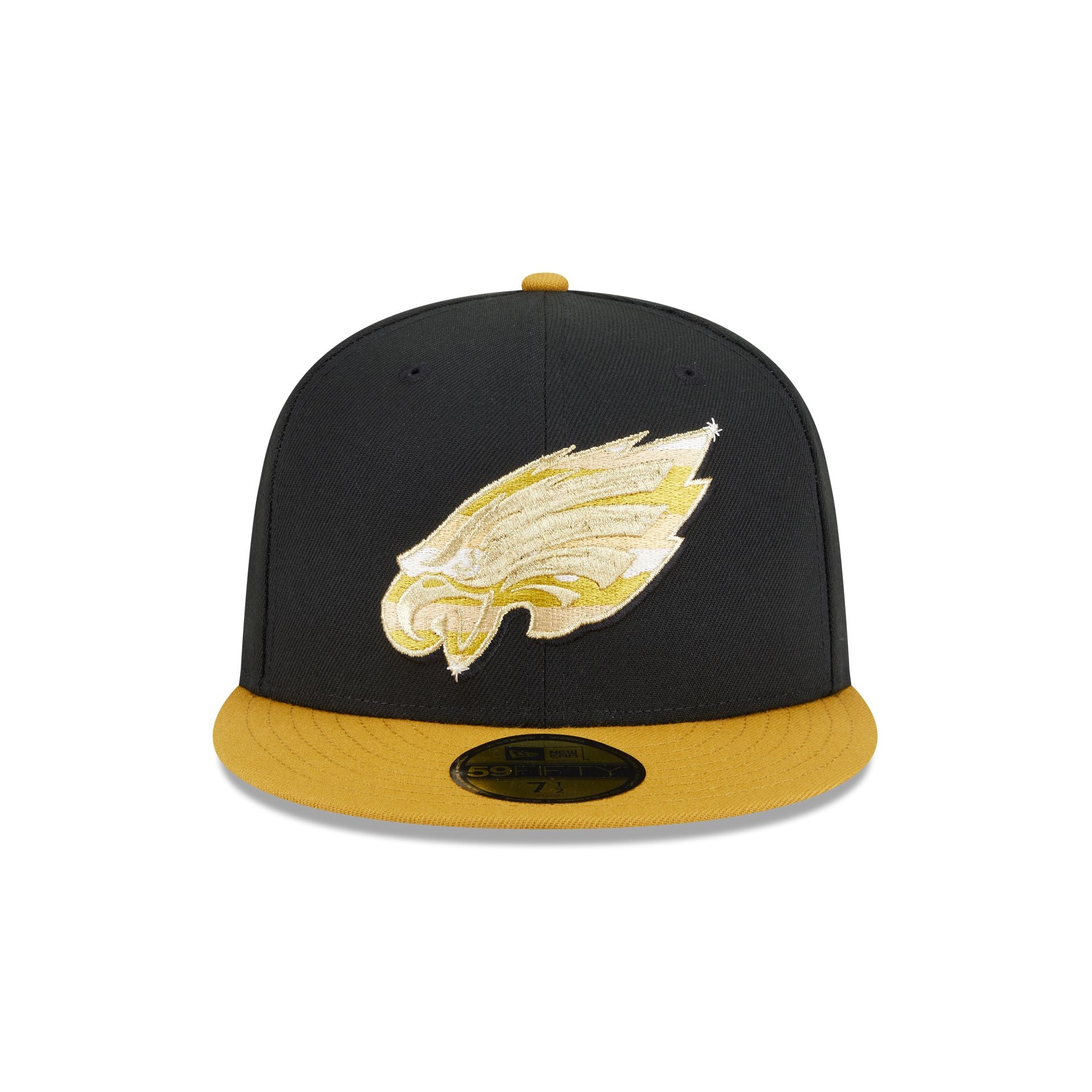 Philadelphia Eagles Metallic Gold Logo 59FIFTY Fitted Hat - Image 2