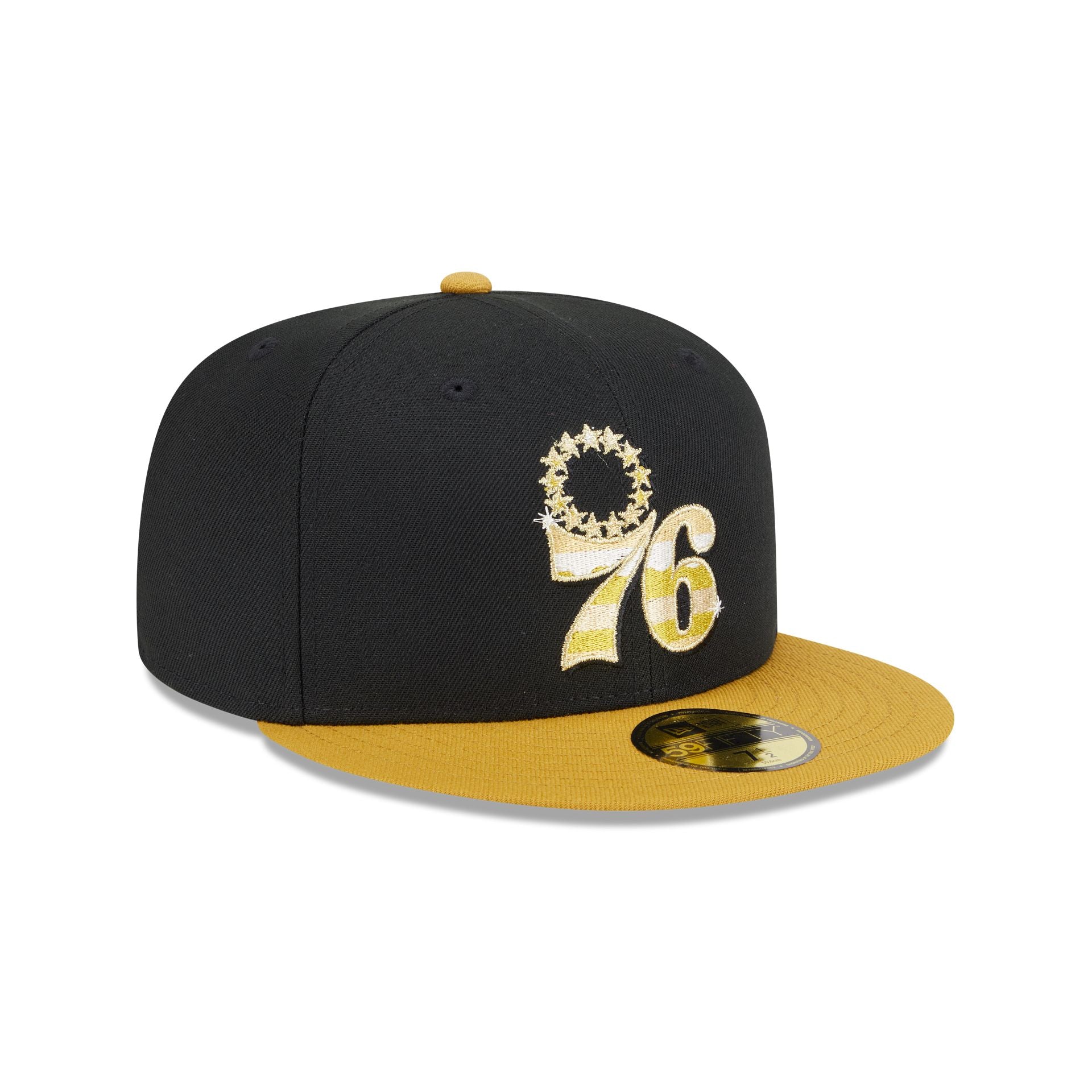 Philadelphia 76ers Metallic Gold Logo 59FIFTY Fitted Hat - Image 3