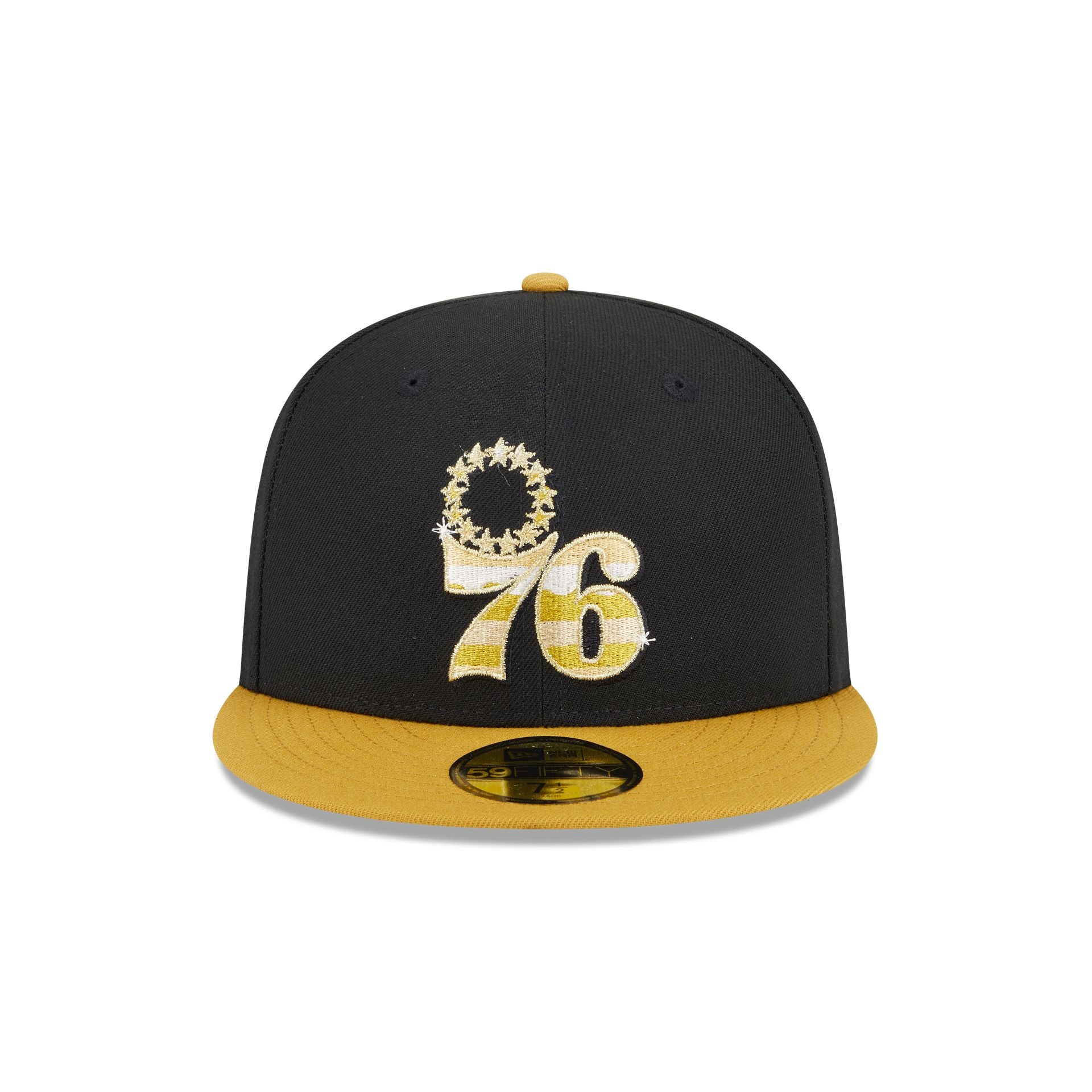 Philadelphia 76ers Metallic Gold Logo 59FIFTY Fitted Hat - Image 2