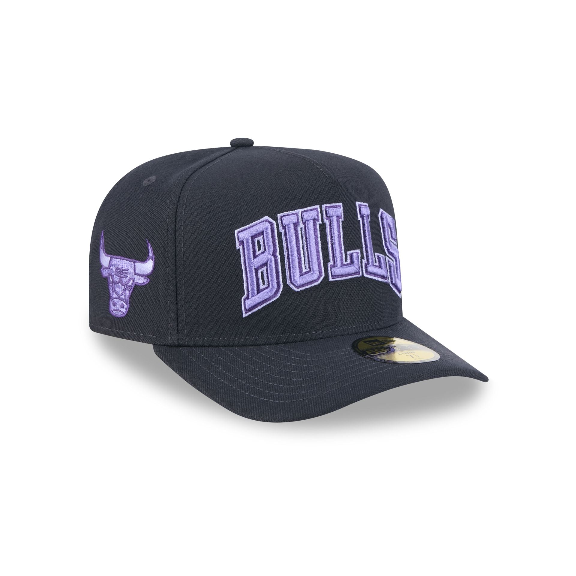 Chicago Bulls Navy Lavender 59FIFTY A-Frame Fitted Hat