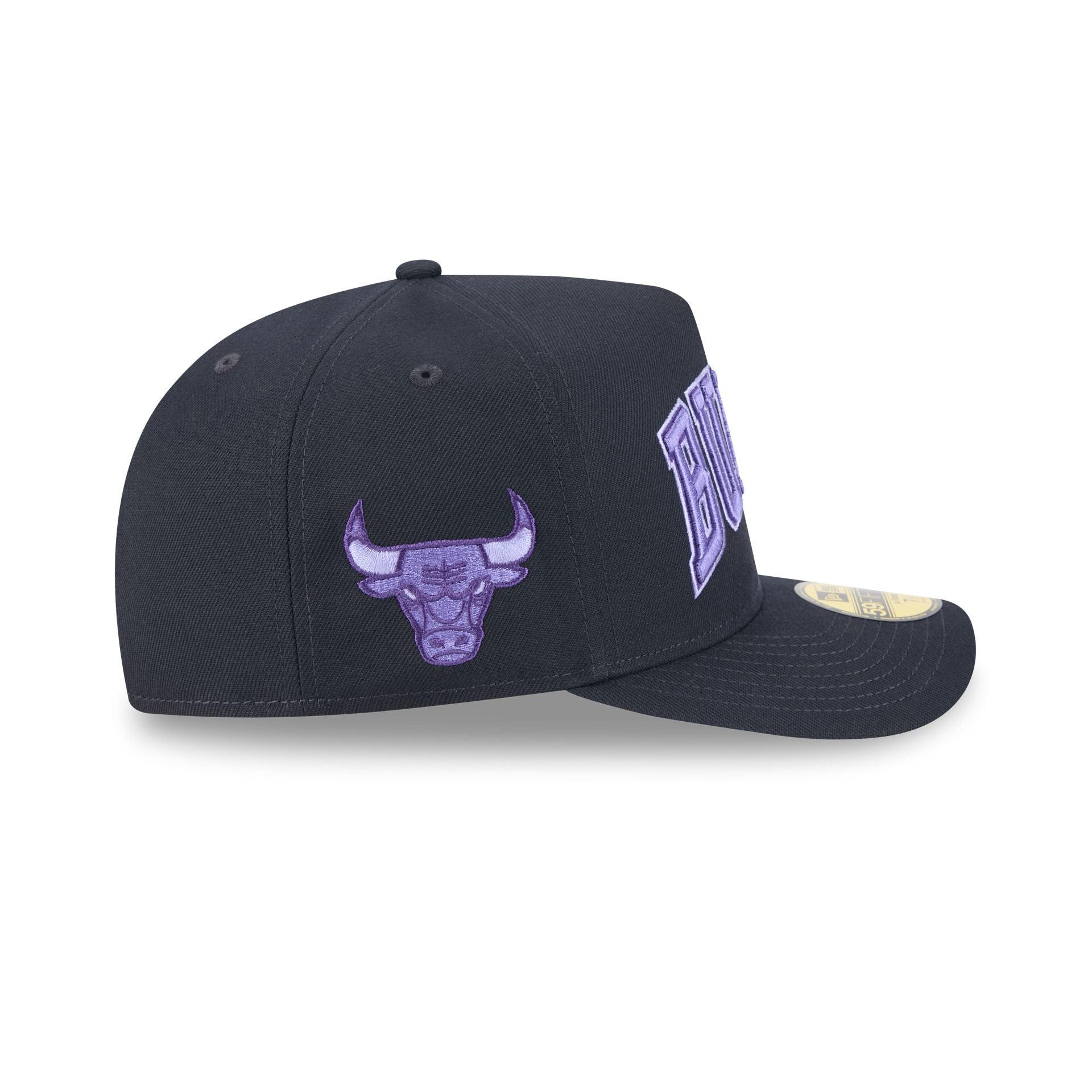 Chicago Bulls Navy Lavender 59FIFTY A-Frame Fitted Hat - Image 4