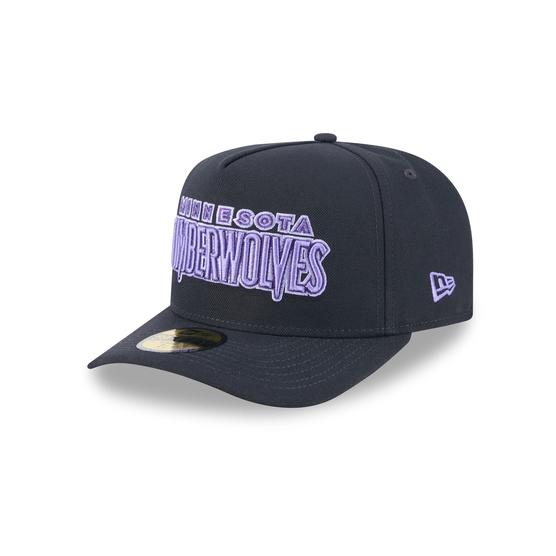 Minnesota Timberwolves Navy Lavender 59FIFTY A-Frame Fitted Hat - Image 2