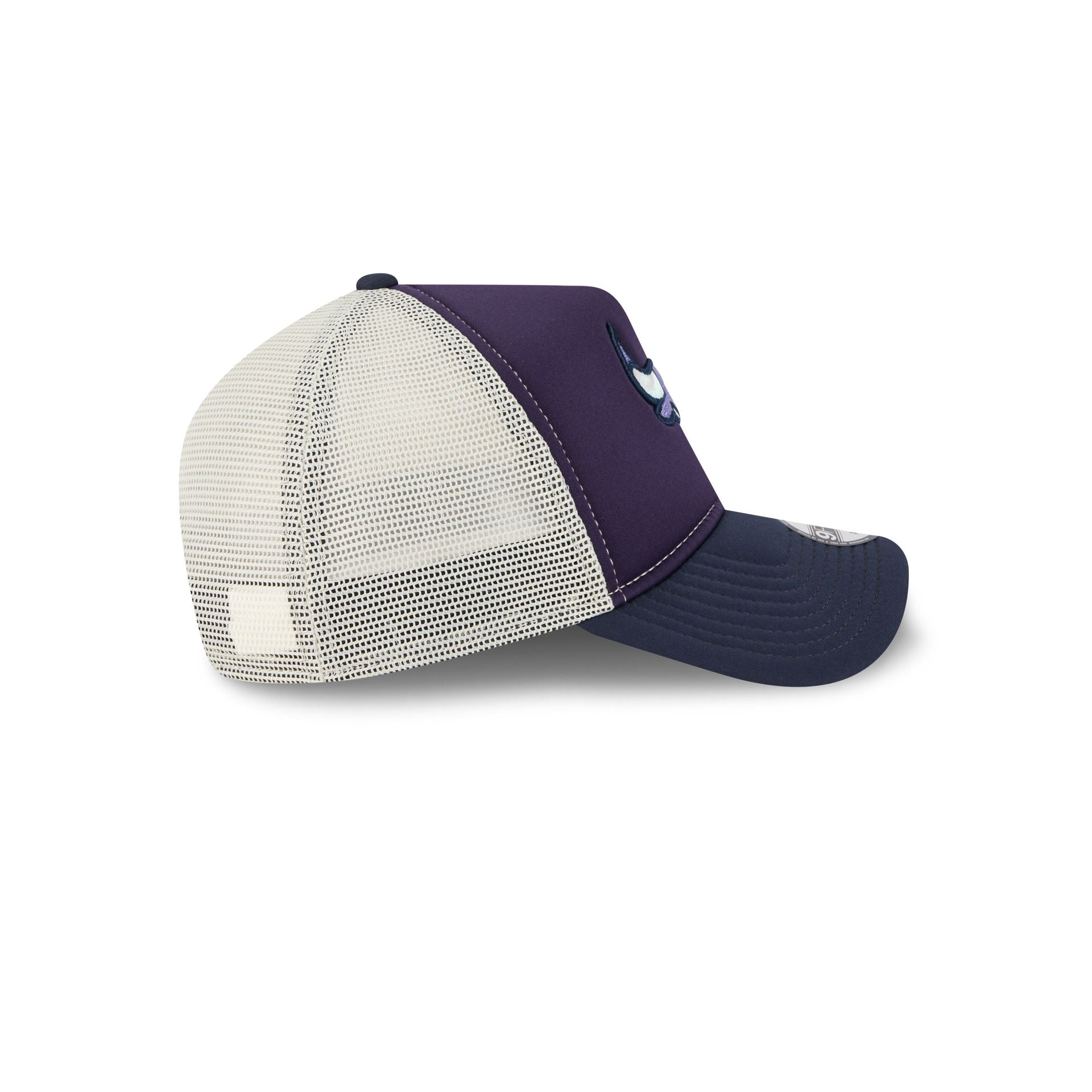 Chicago Bulls Navy Purple 9FORTY A-Frame Trucker Hat - Image 5
