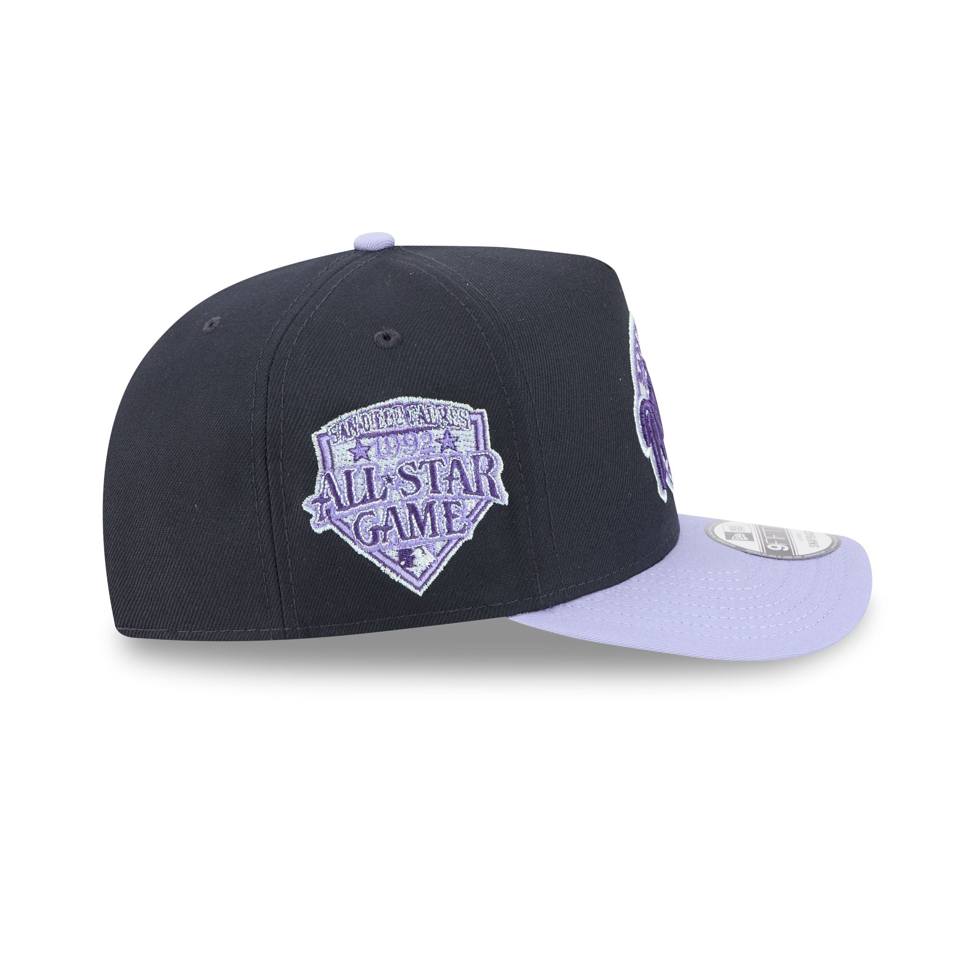 San Diego Padres Navy Lavender 9FIFTY A-Frame Snapback Hat - Image 4