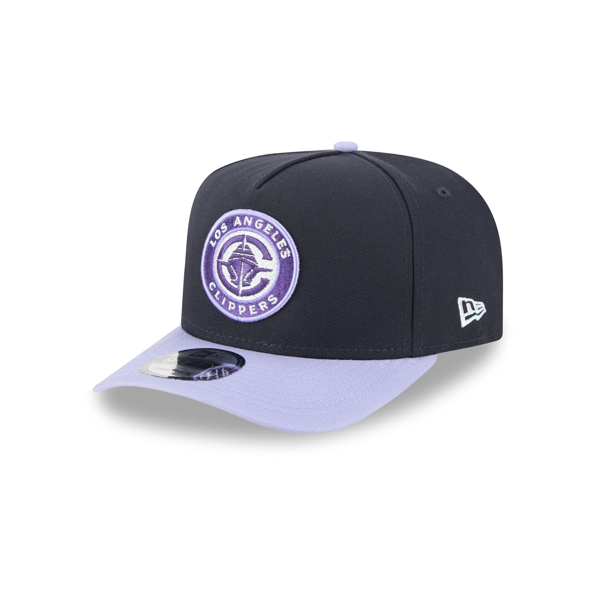 Los Angeles Clippers Navy Lavender 9FIFTY A-Frame Snapback Hat - Image 3