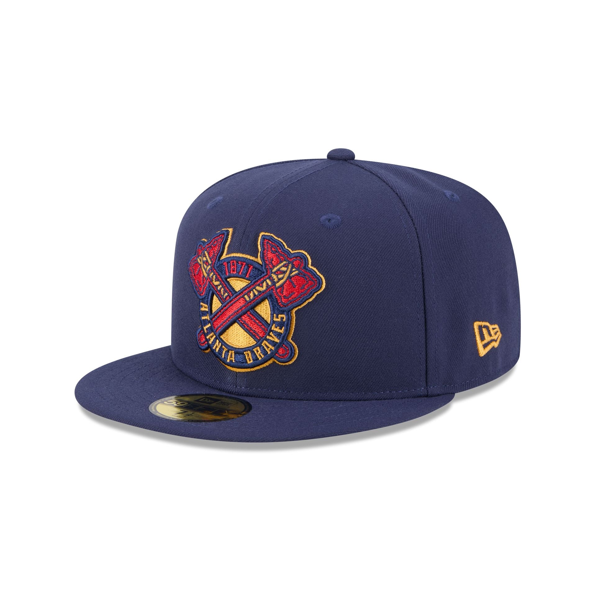 Atlanta Braves Blue Tartan 59FIFTY Fitted Hat - Image 3