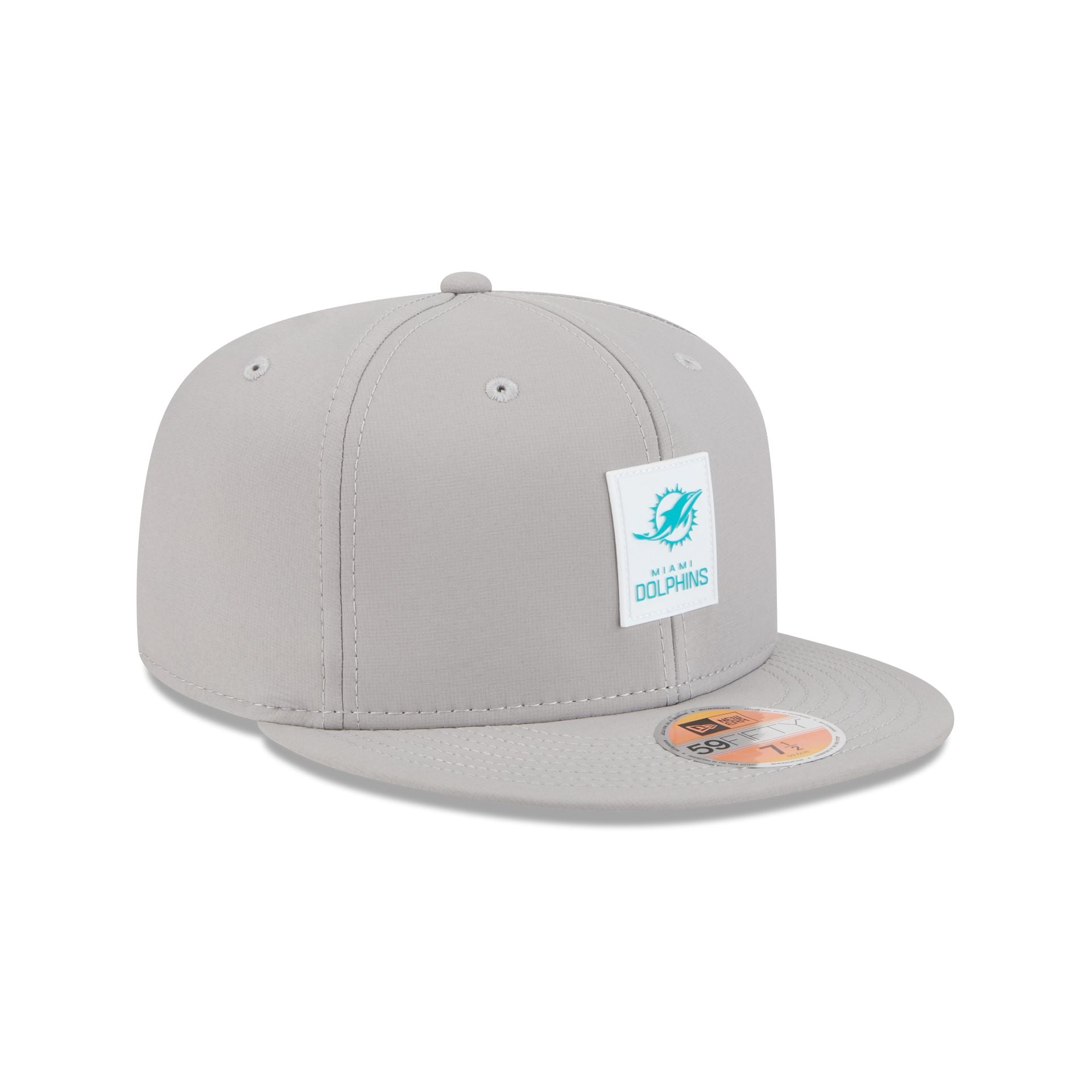 Miami Dolphins 2025 Sideline Hot Weather Gray 59FIFTY Fitted Hat - Image 3