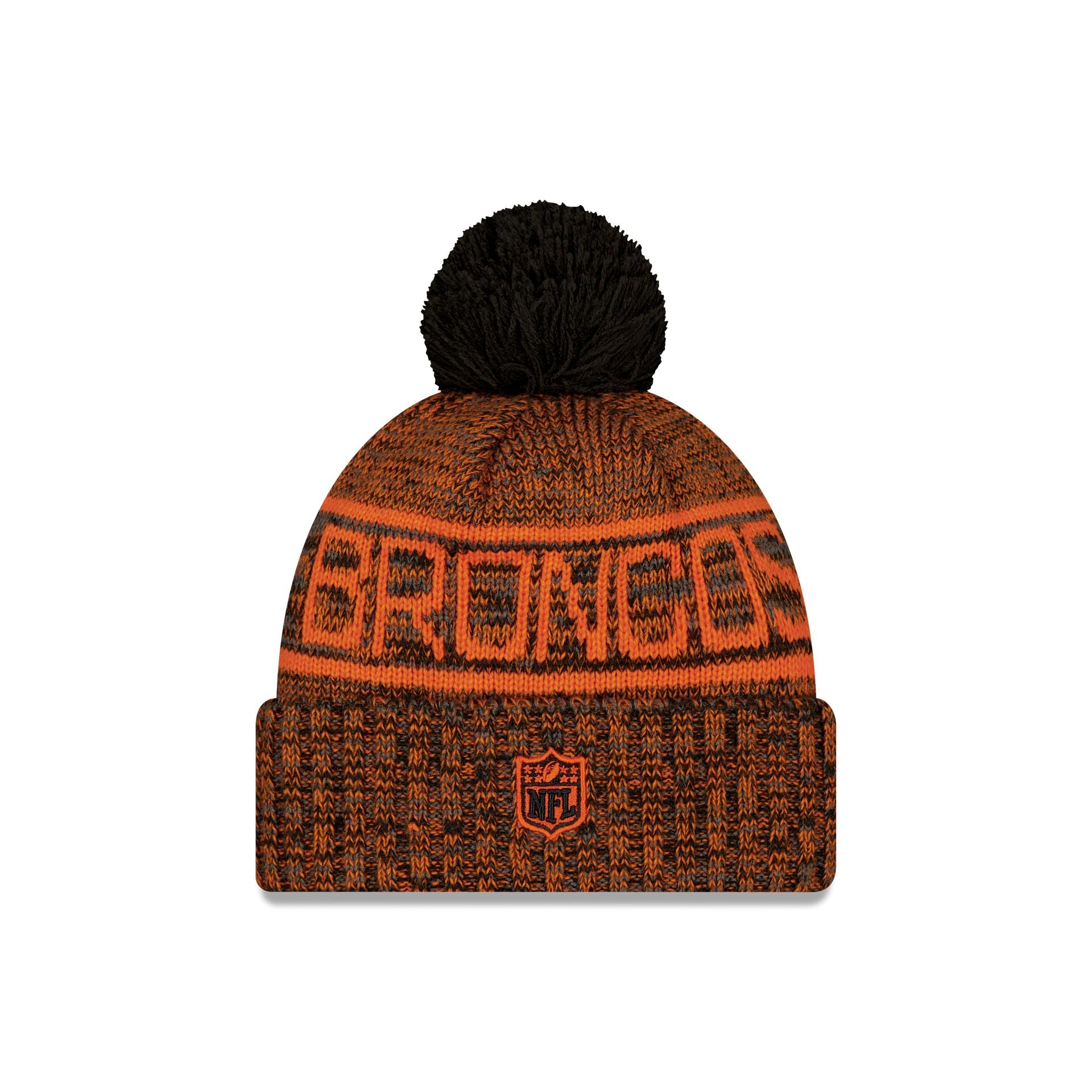 Denver Broncos 2025 Sideline Cold Weather Black Pom Knit Hat - Image 2