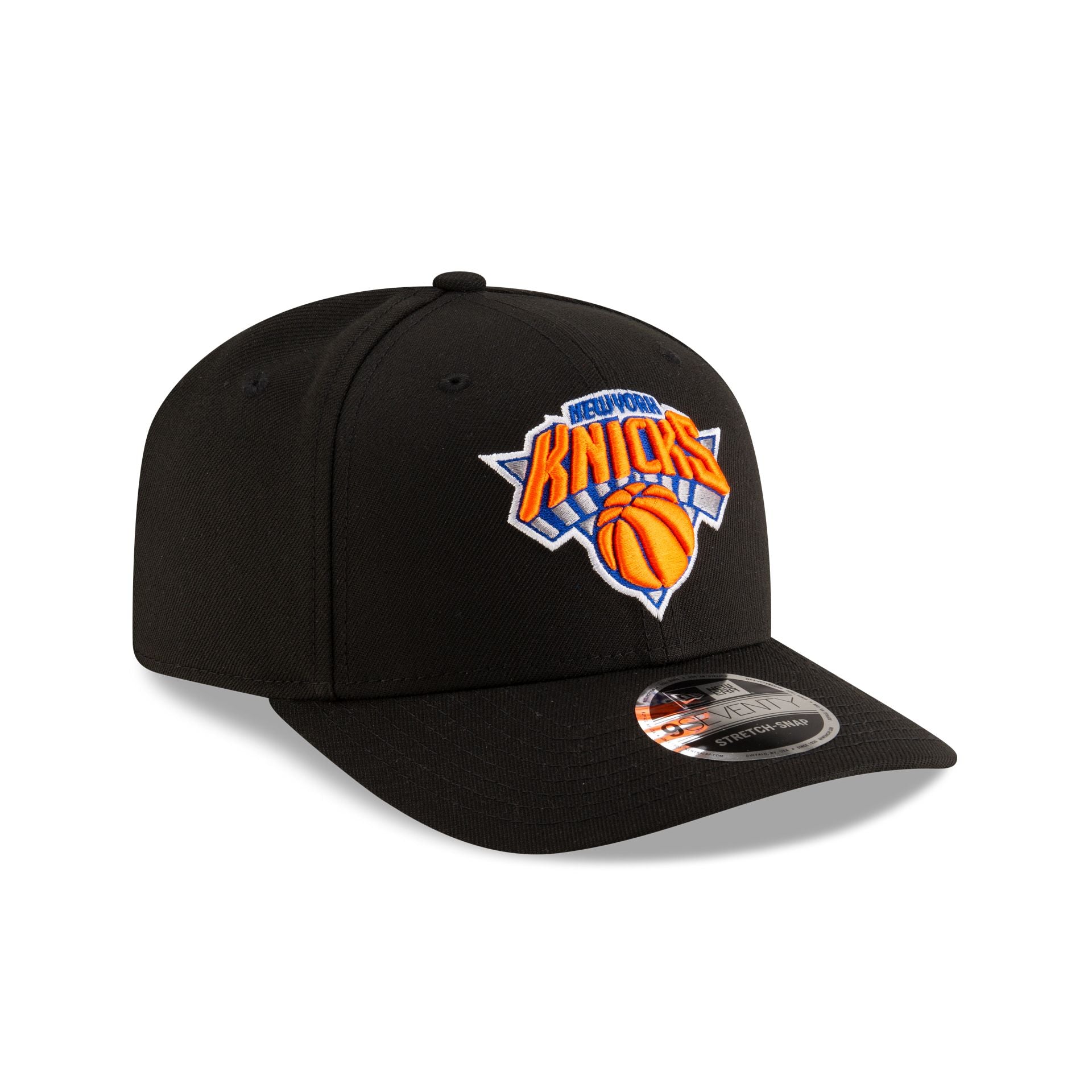 New York Knicks Team Black 9SEVENTY Stretch-Snap Hat - Image 3