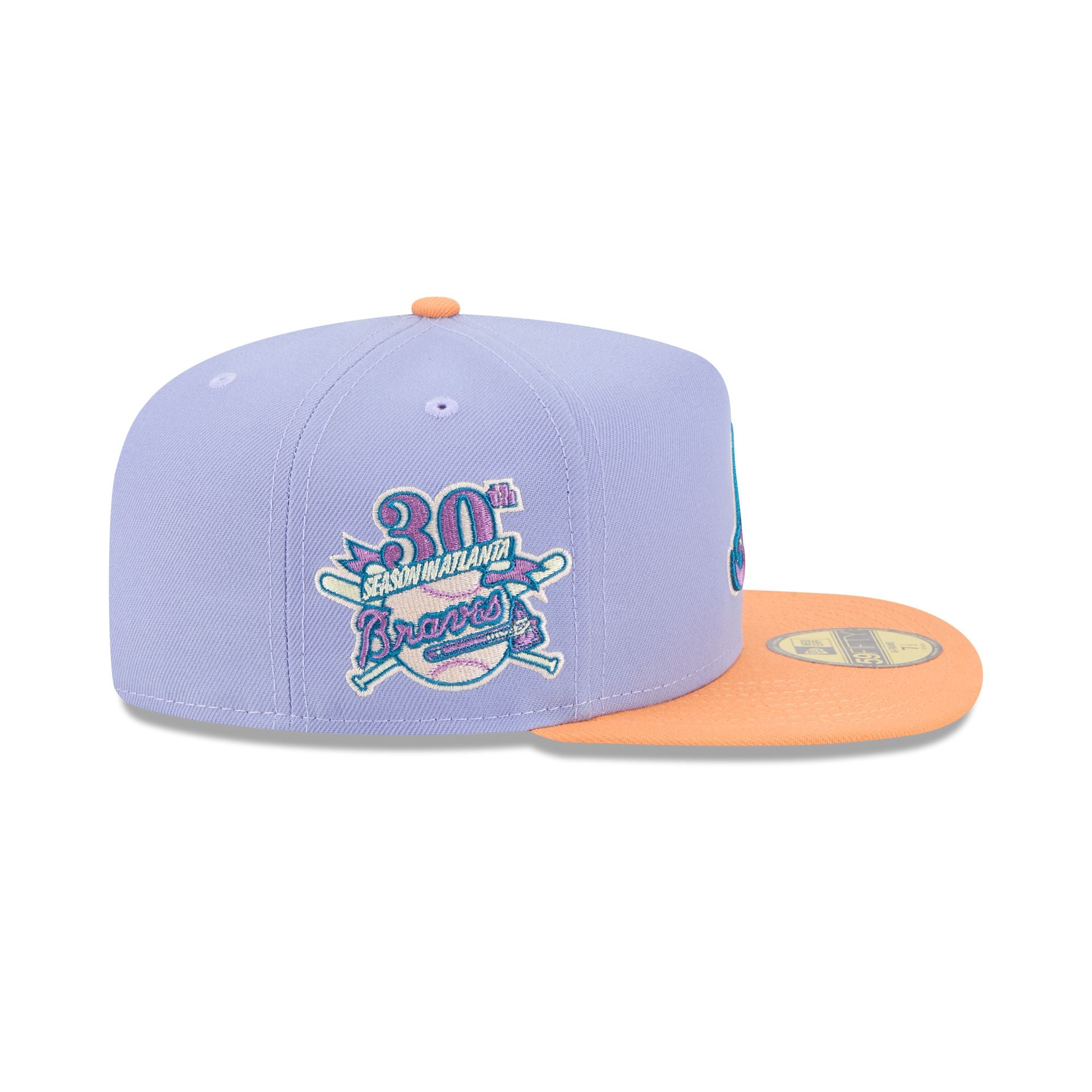 Atlanta Braves Lavender 59FIFTY A-Frame Fitted Hat - Image 4