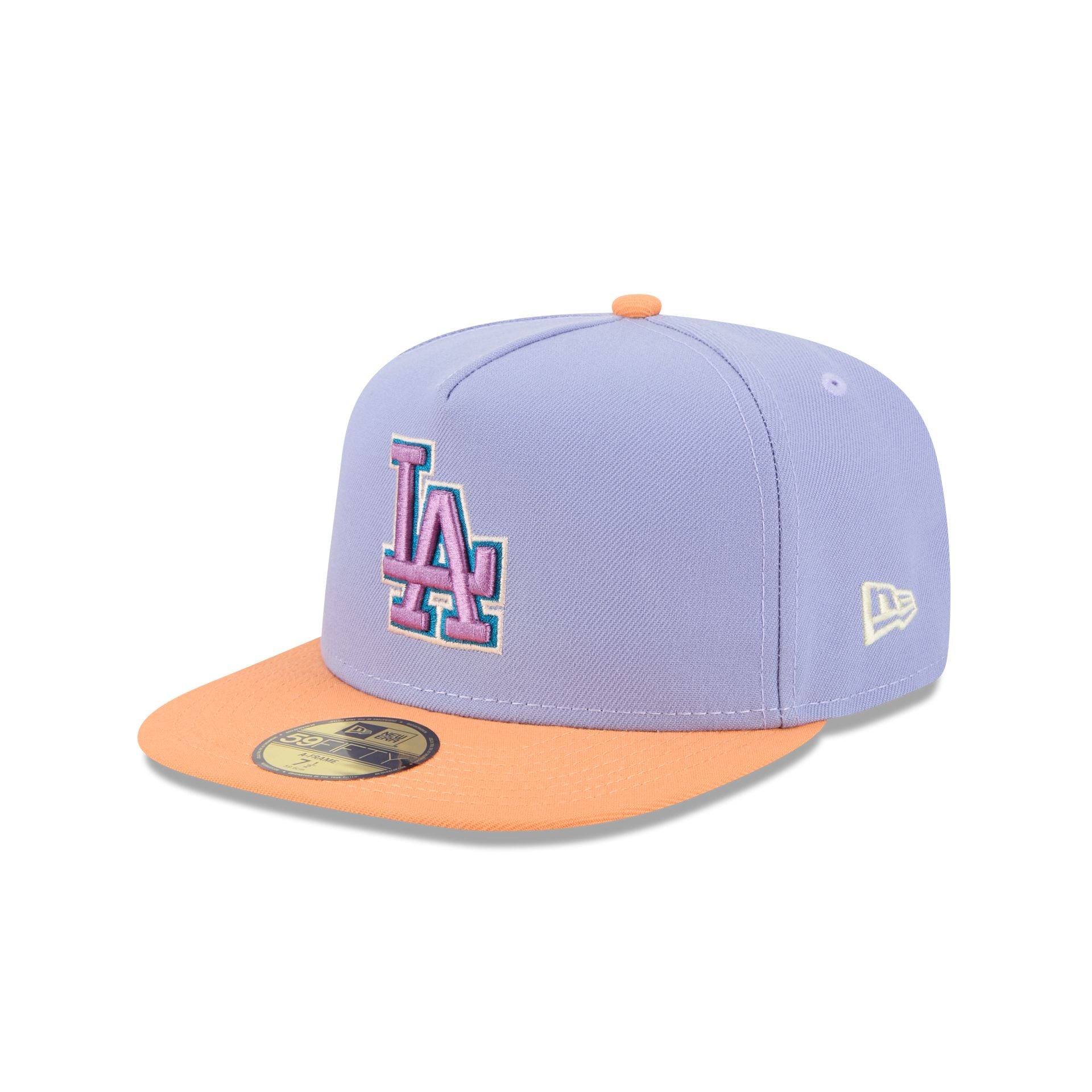 Los Angeles Dodgers Lavender 59FIFTY A-Frame Fitted Hat - Image 3