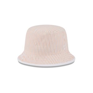 New Era Cap Orange Pinstripe Bucket Hat