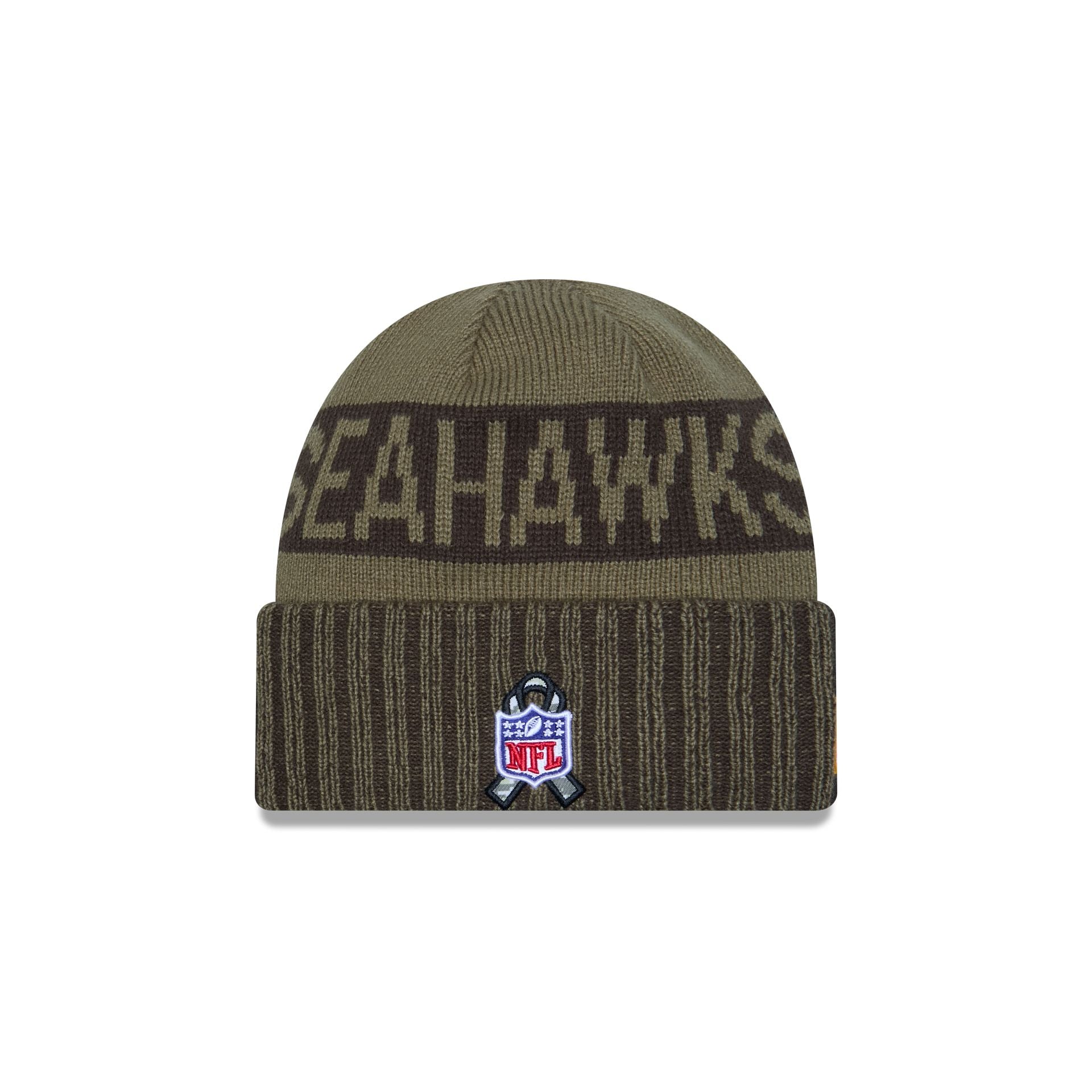 Seattle Seahawks 2025 Salute to Service Cuff Knit Hat - Image 4