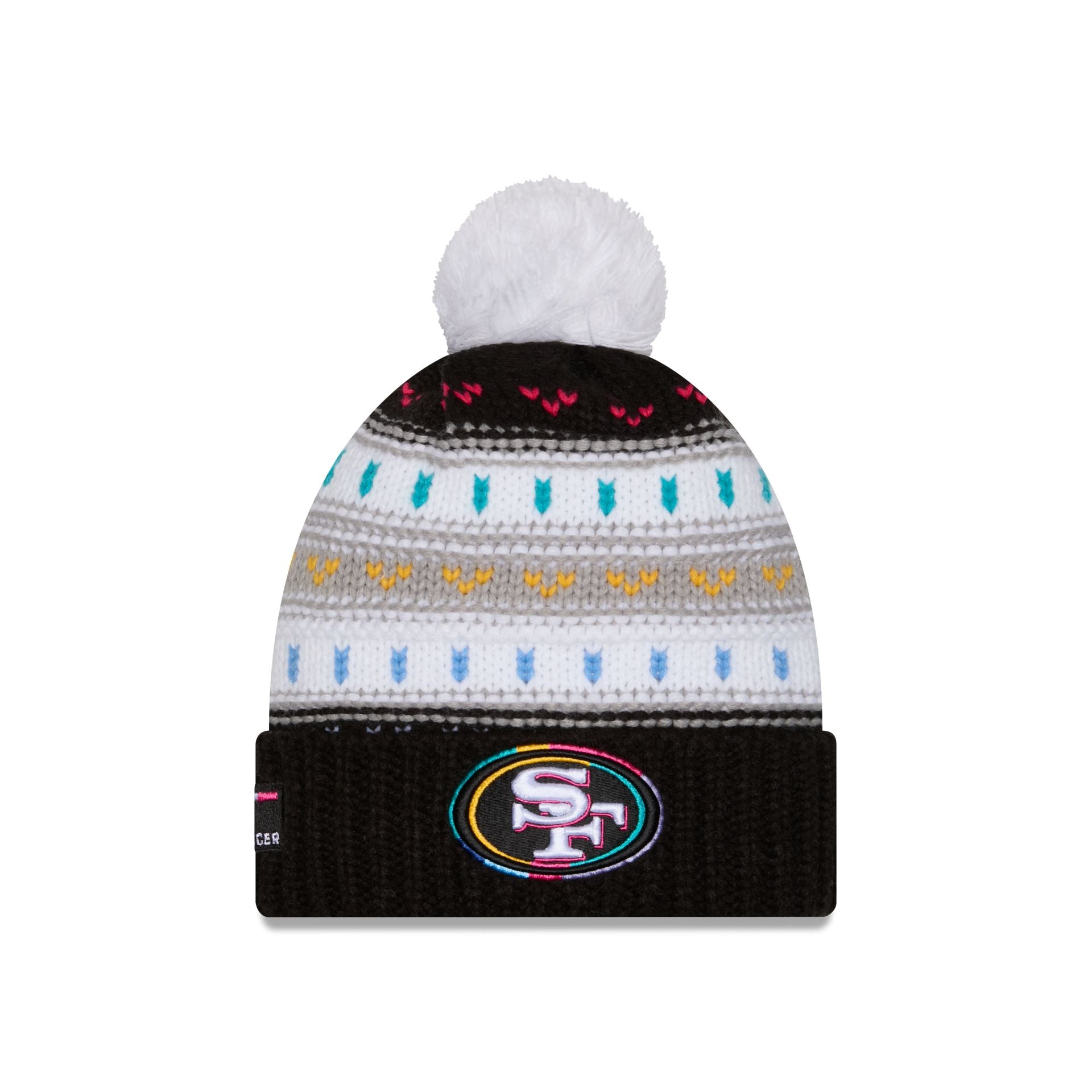 San Francisco 49ers 2025 Crucial Catch Women's Pom Knit Hat