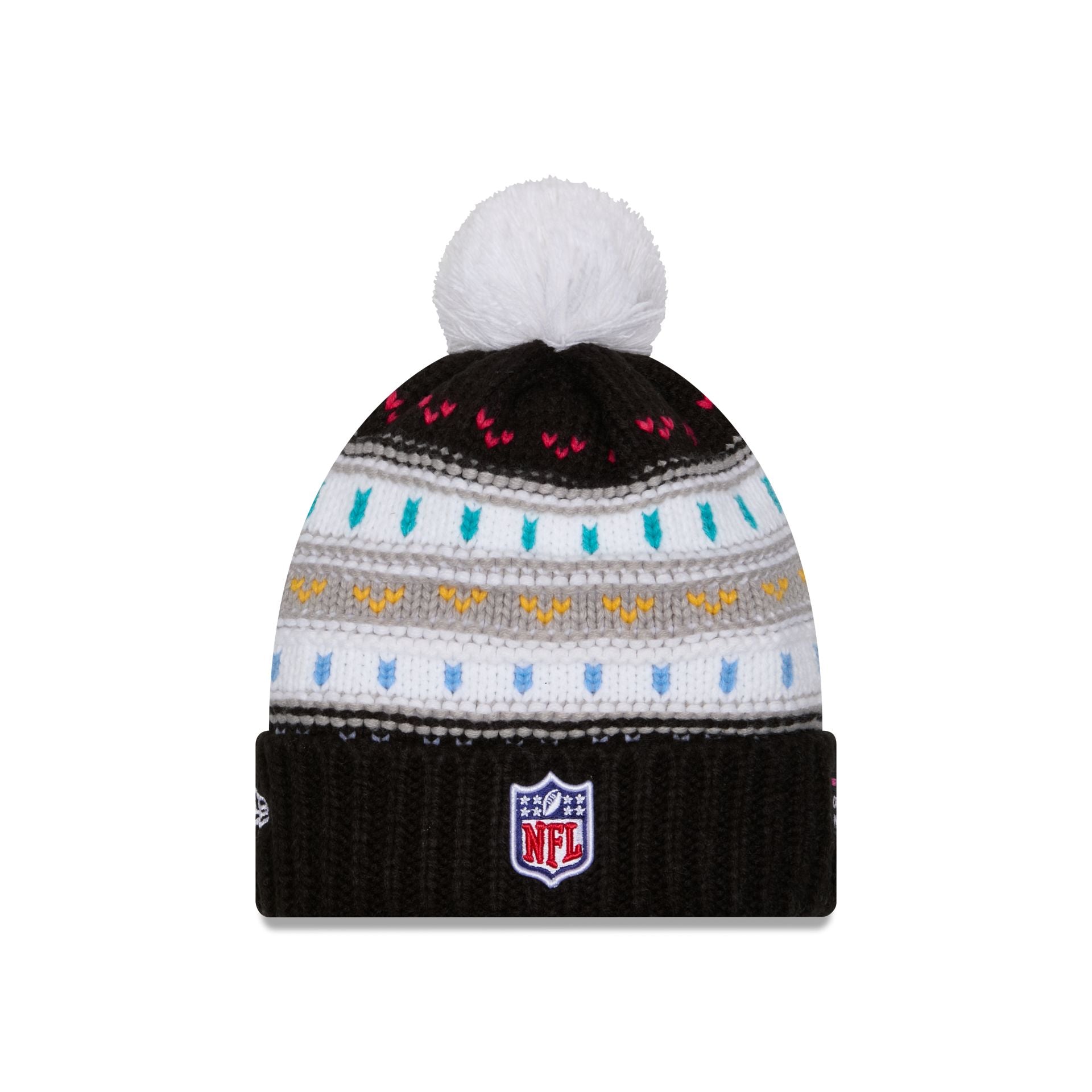 New England Patriots 2025 Crucial Catch Women's Pom Knit Hat - Image 4