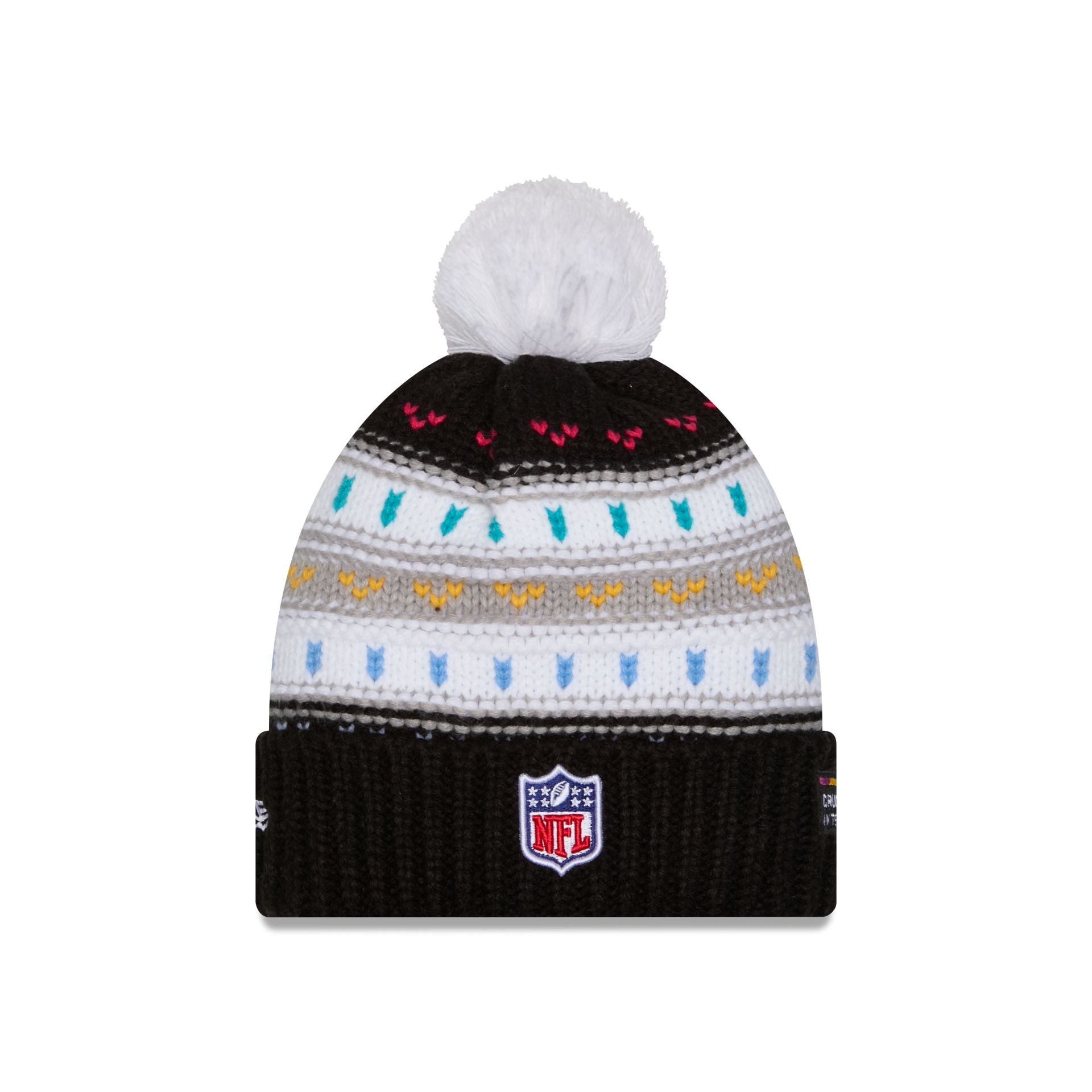 Pittsburgh Steelers 2025 Crucial Catch Women's Pom Knit Hat - Image 4