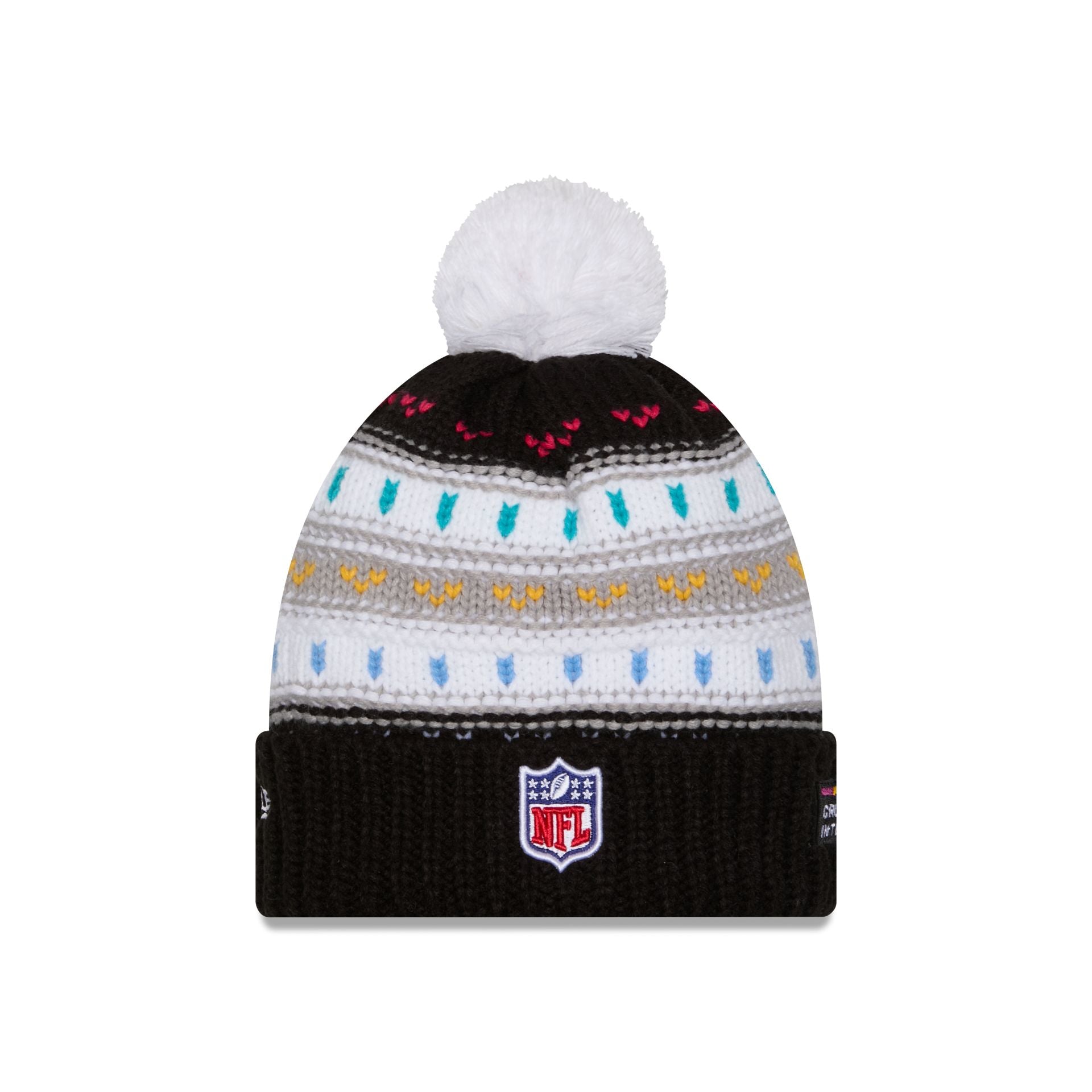 Buffalo Bills 2025 Crucial Catch Women's Pom Knit Hat - Image 4