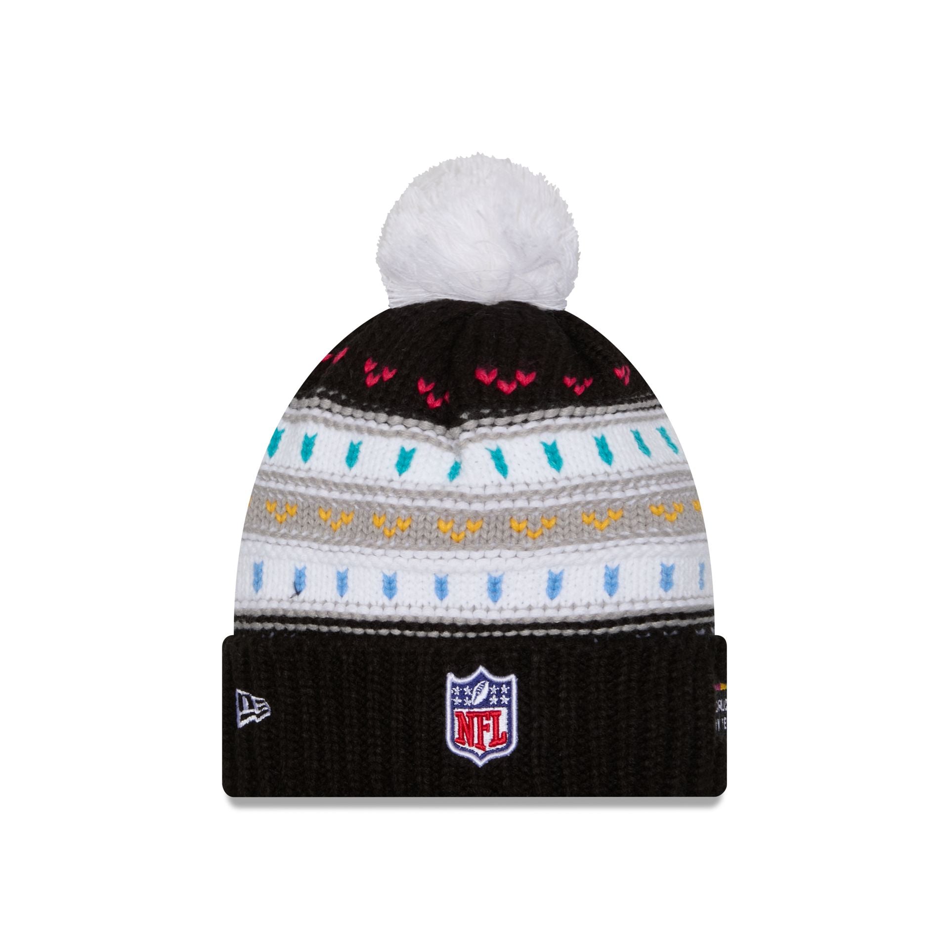 Detroit Lions 2025 Crucial Catch Women's Pom Knit Hat - Image 4