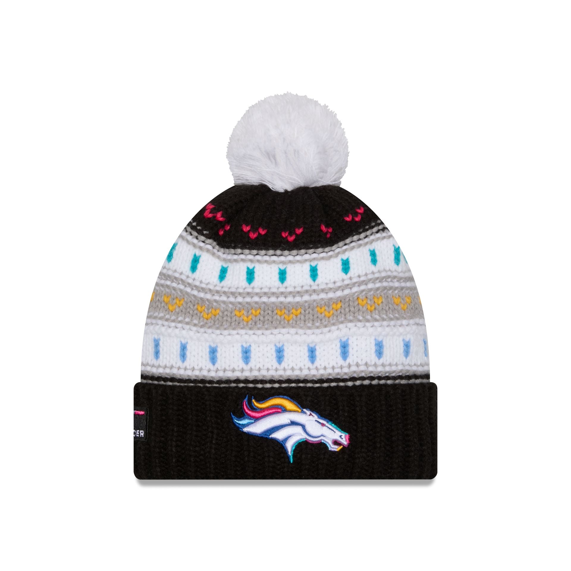 Denver Broncos 2025 Crucial Catch Women's Pom Knit Hat