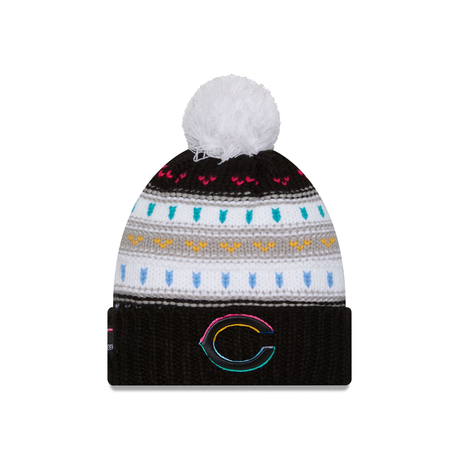 Chicago Bears 2025 Crucial Catch Women's Pom Knit Hat