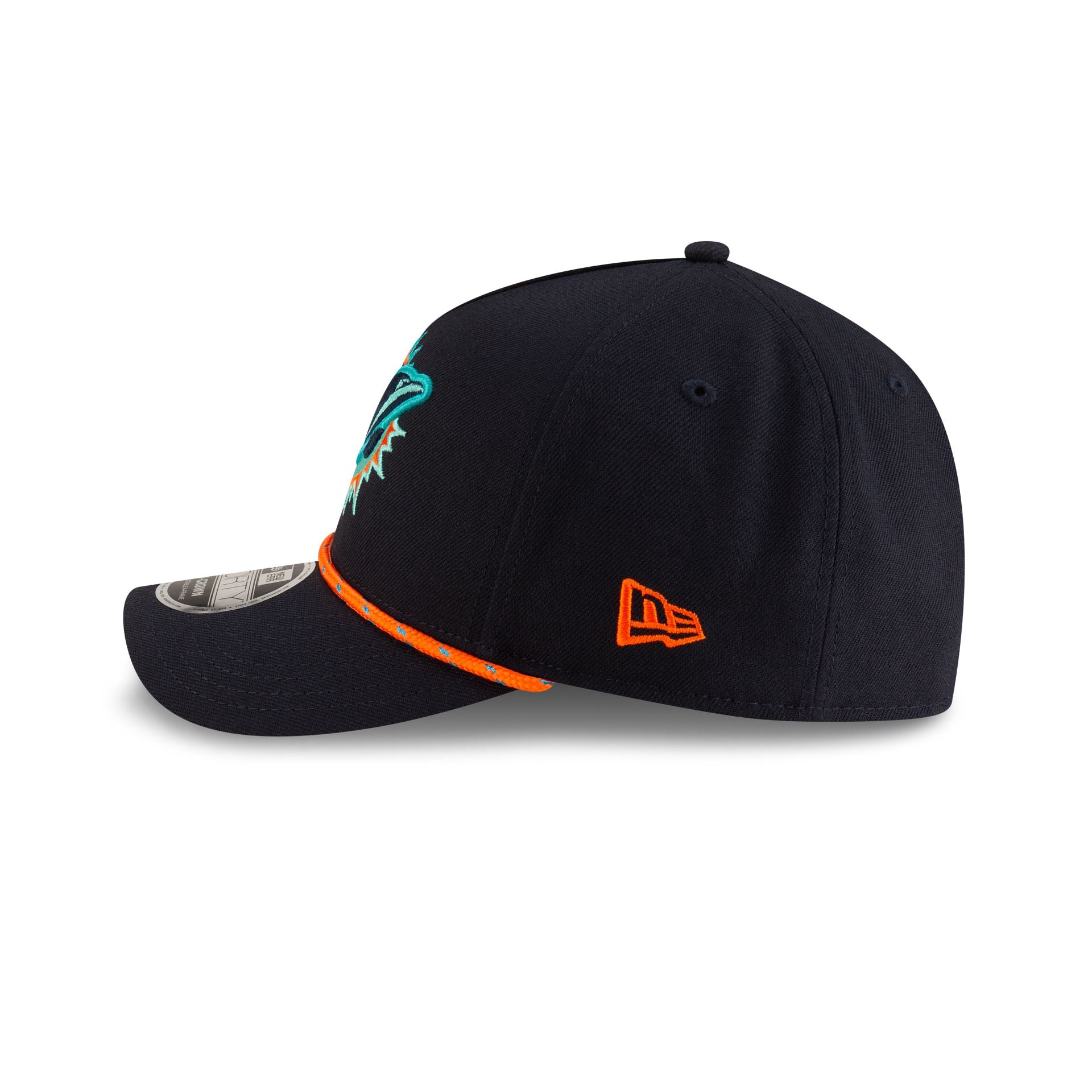 Miami Dolphins 2025 NFL Rivalries 9FORTY M-Crown A-Frame Snapback Hat - Image 5