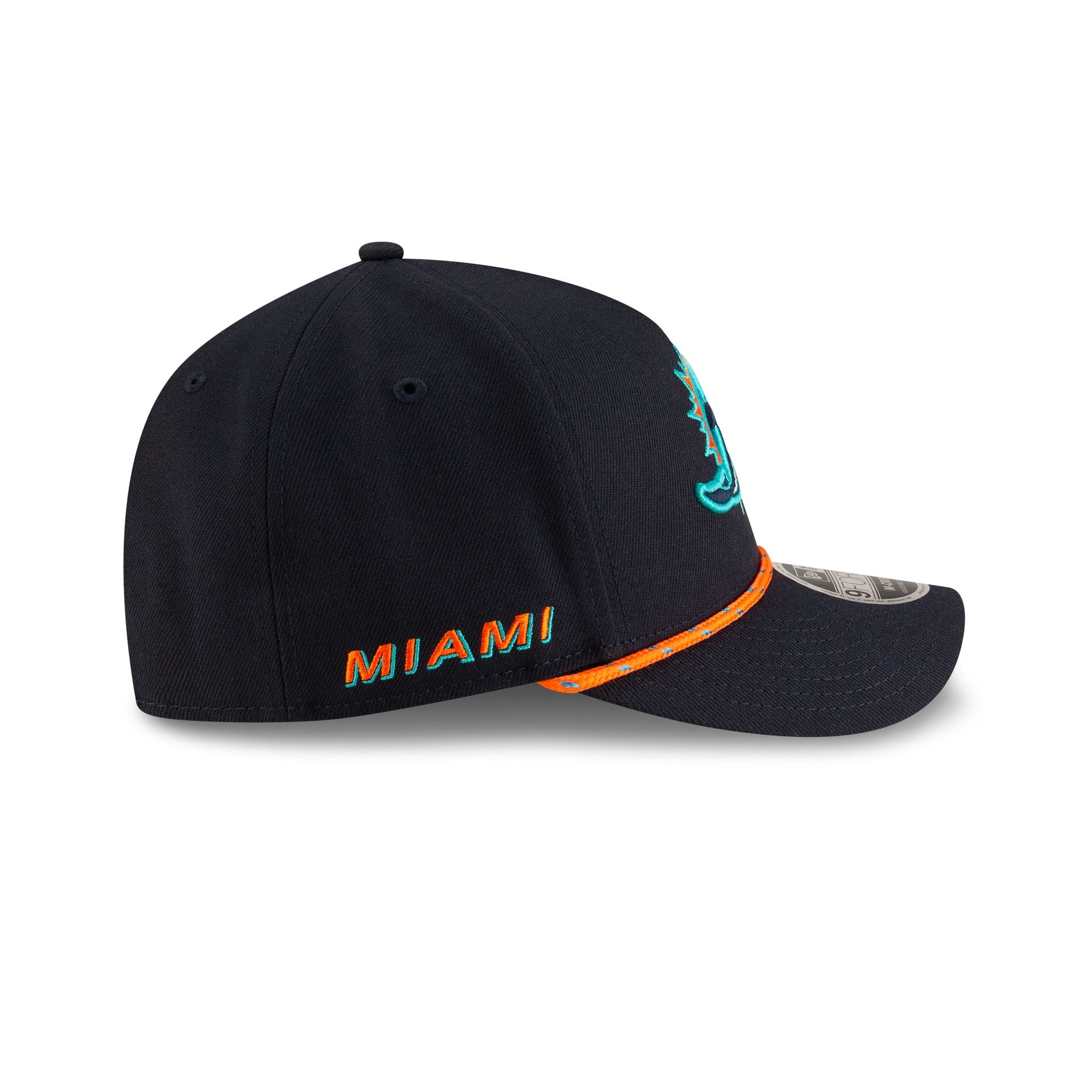 Miami Dolphins 2025 NFL Rivalries 9FORTY M-Crown A-Frame Snapback Hat - Image 4