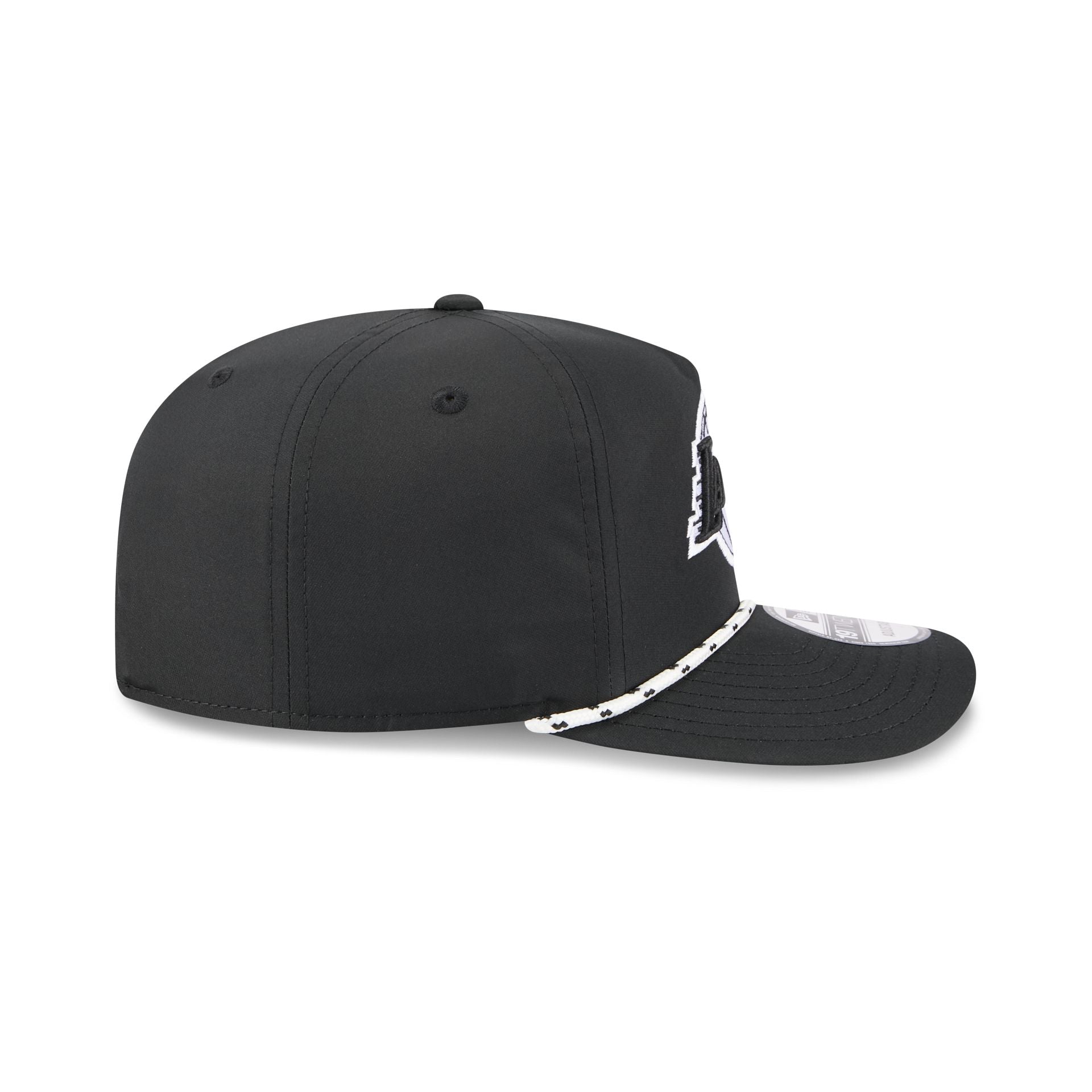 Los Angeles Lakers Black and White Rope 19TWENTY Snapback Hat - Image 5