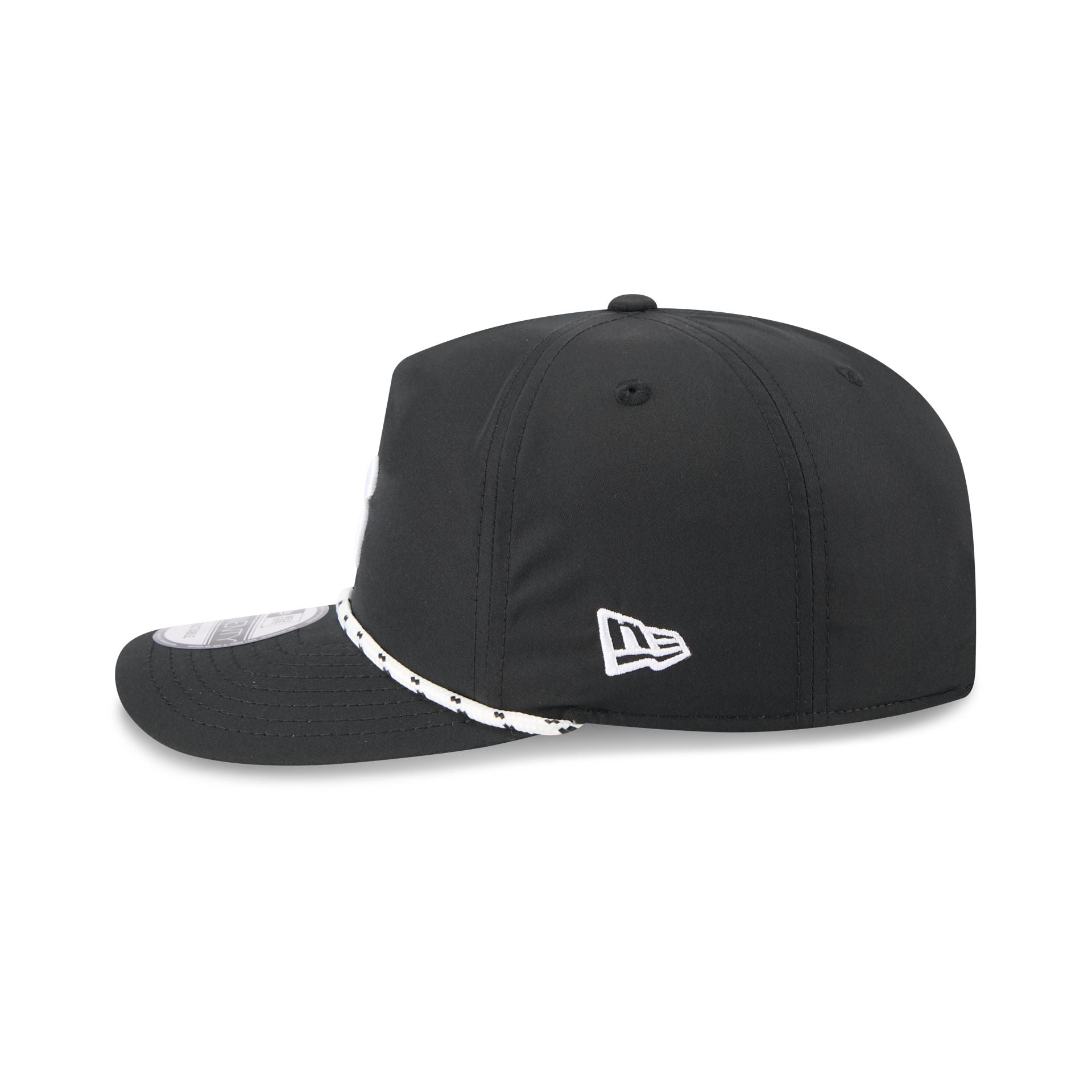 Philadelphia 76ers Black and White Rope 19TWENTY Snapback Hat - Image 4