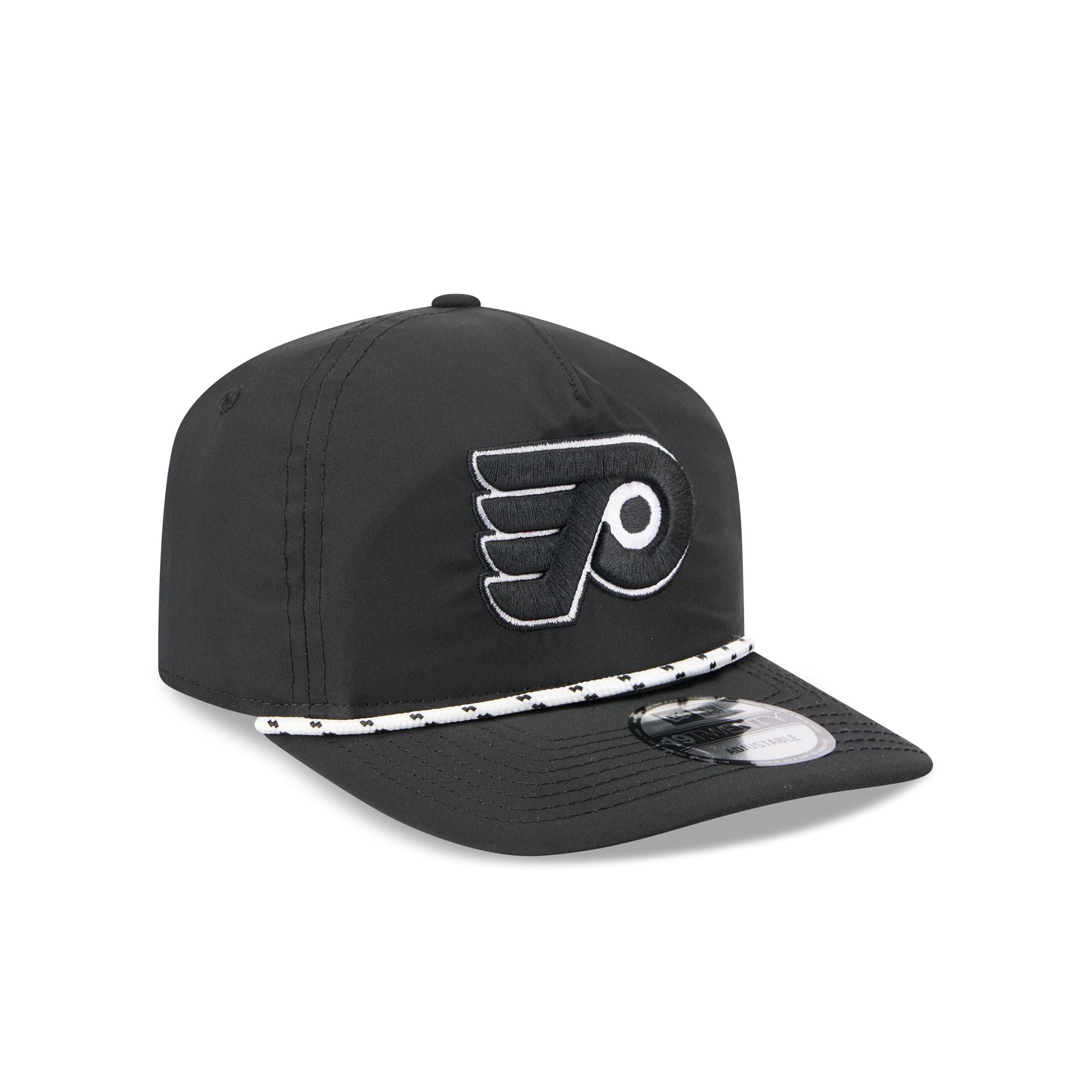 Philadelphia Flyers Black and White Rope 19TWENTY Snapback Hat - Image 3